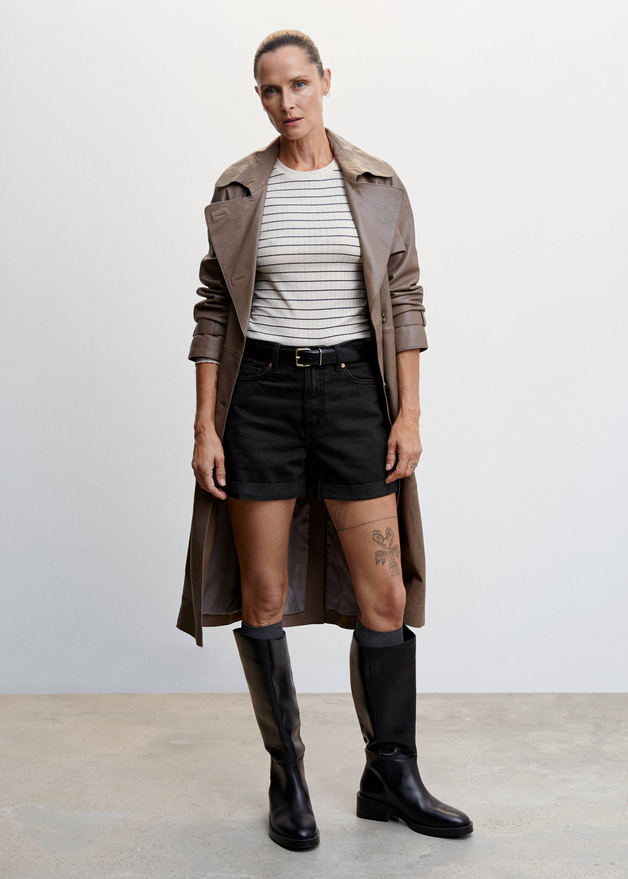 Shorts vaqueros mom-fit - Plano general