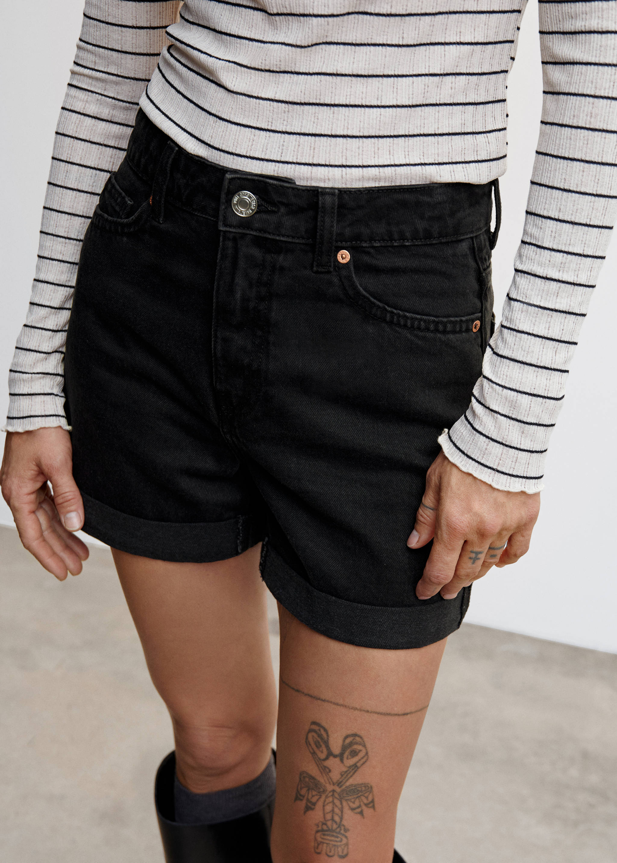 Shorts vaqueros mom-fit - Detalle del artículo 1