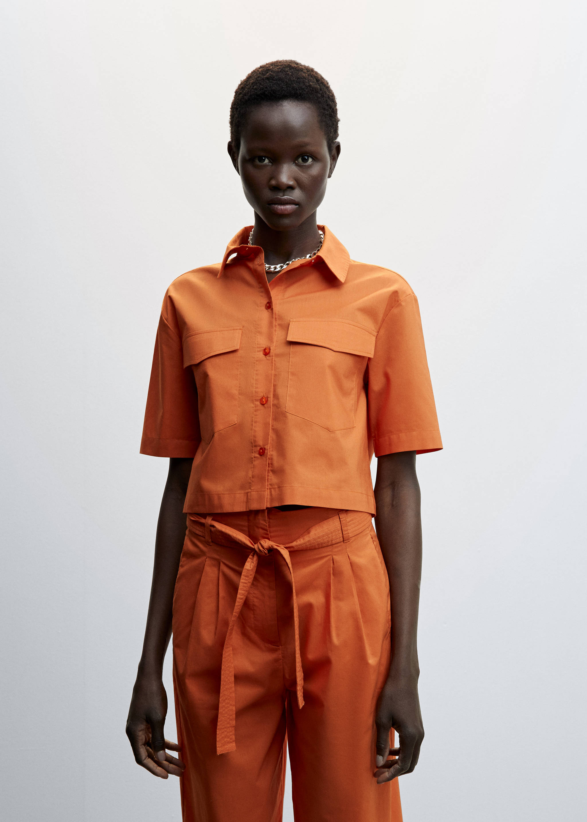 Pleated culottes trousers - Details of the article 1