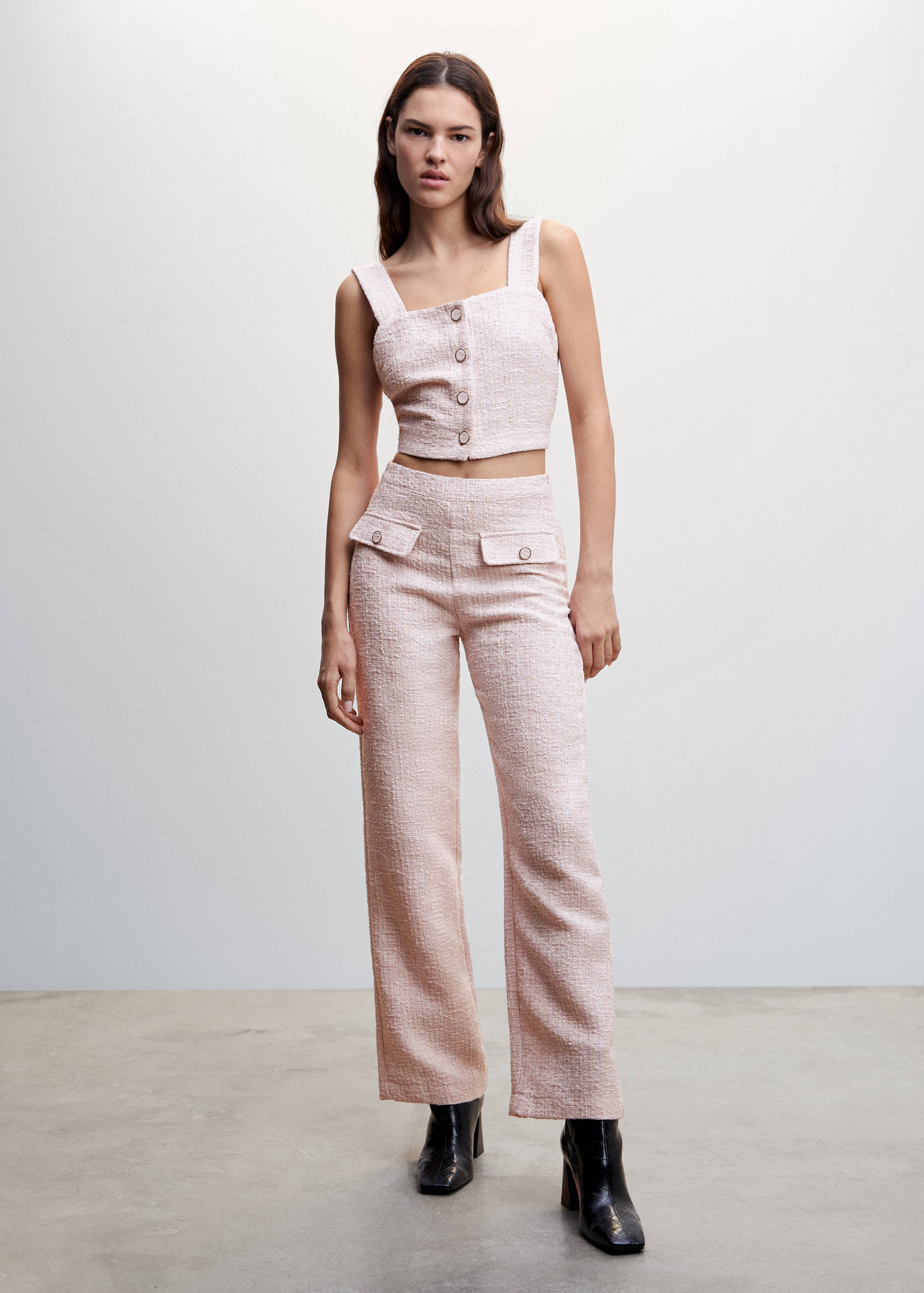 Top tweed boutons - Plan général