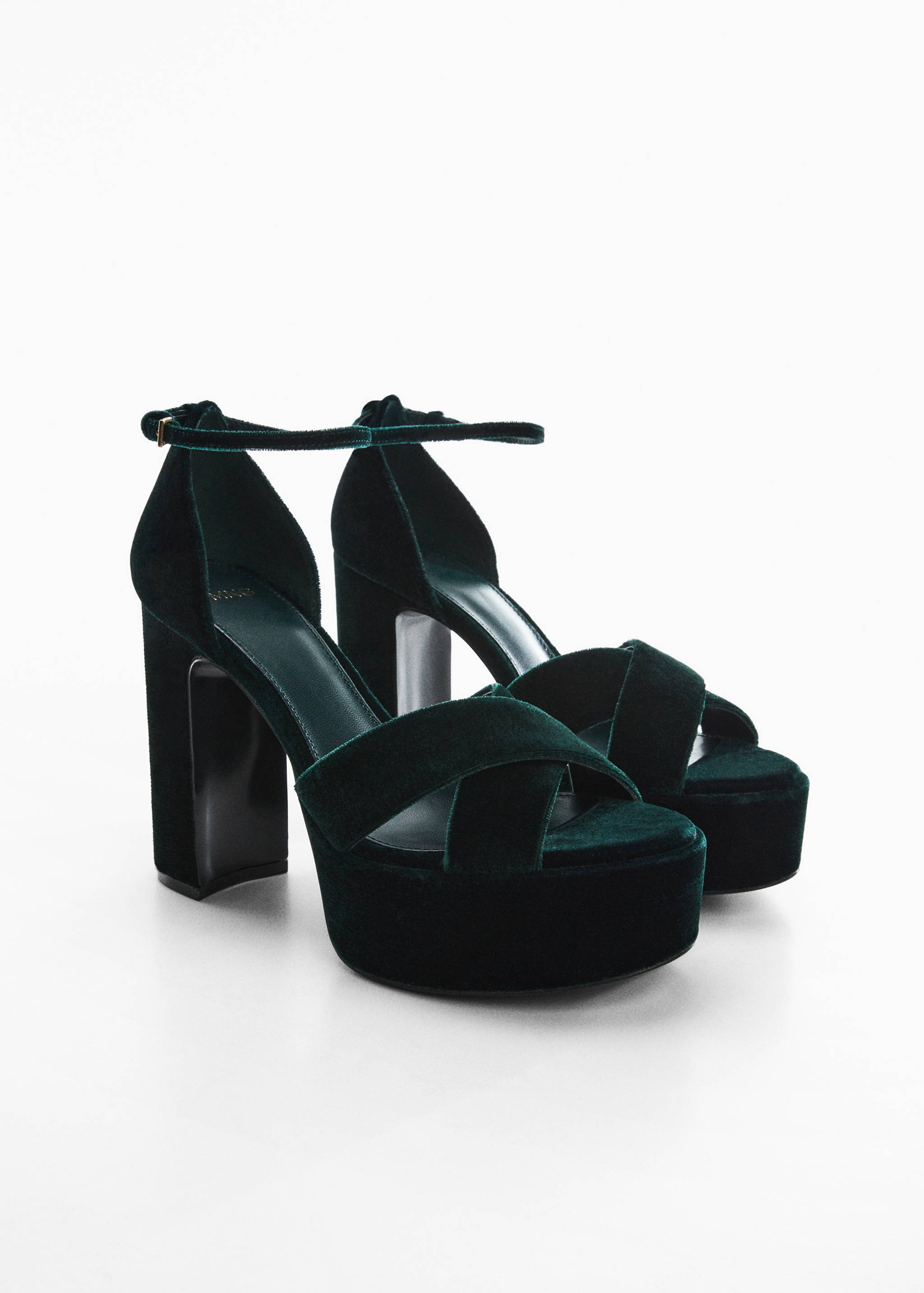Velvet heel sandals - Medium plane