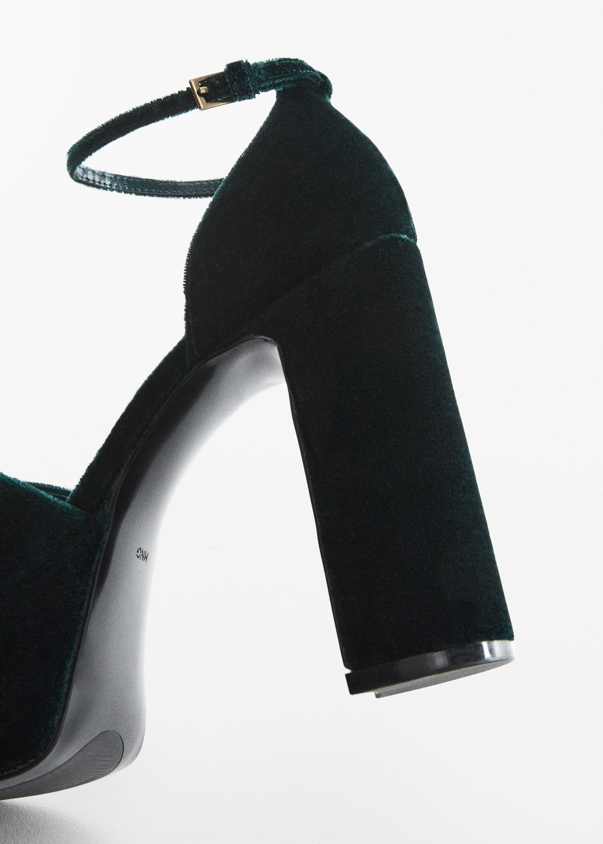 Velvet heel sandals - Details of the article 1