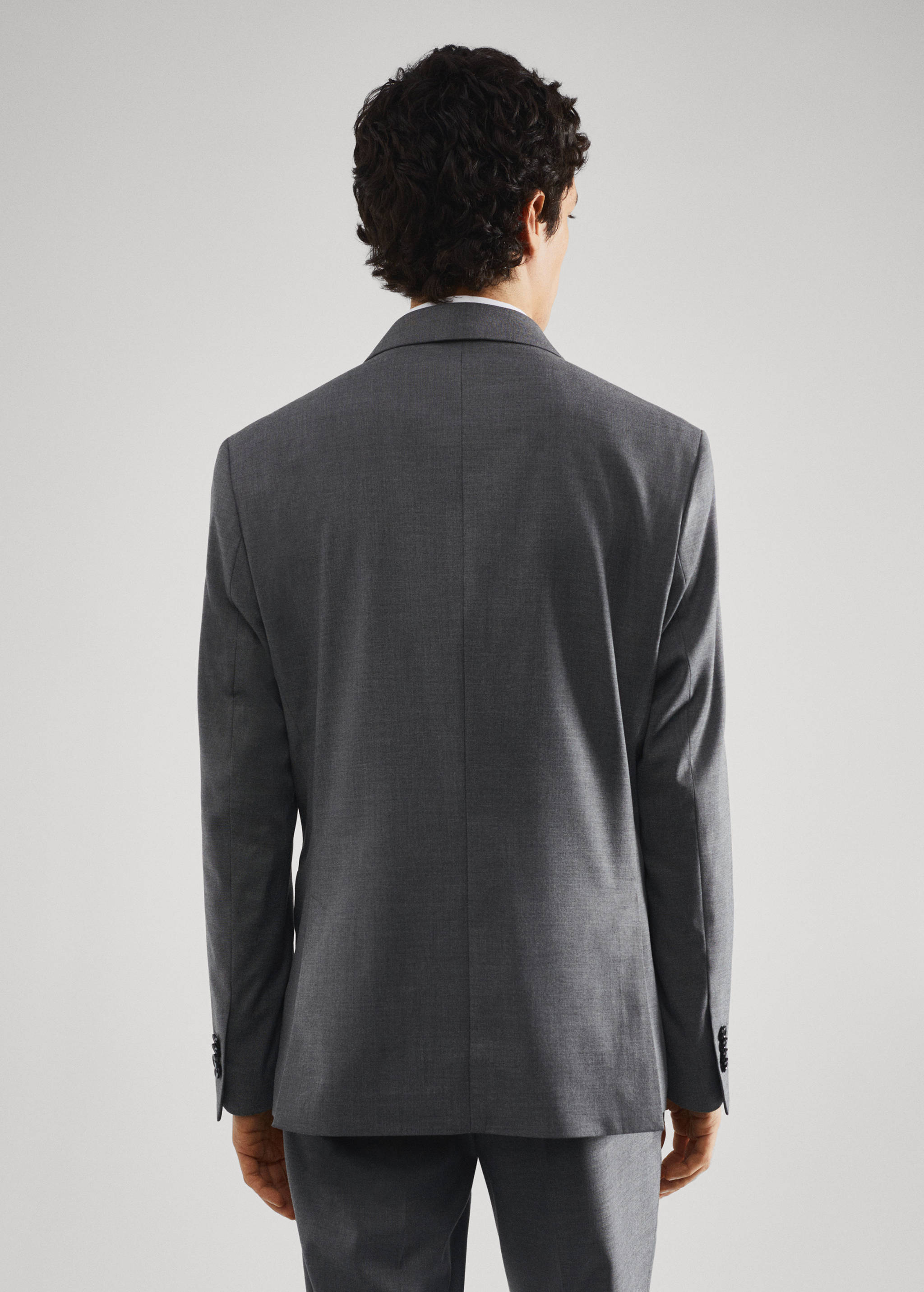 Slim fit double-breasted suit blazer - Reverse of the article
