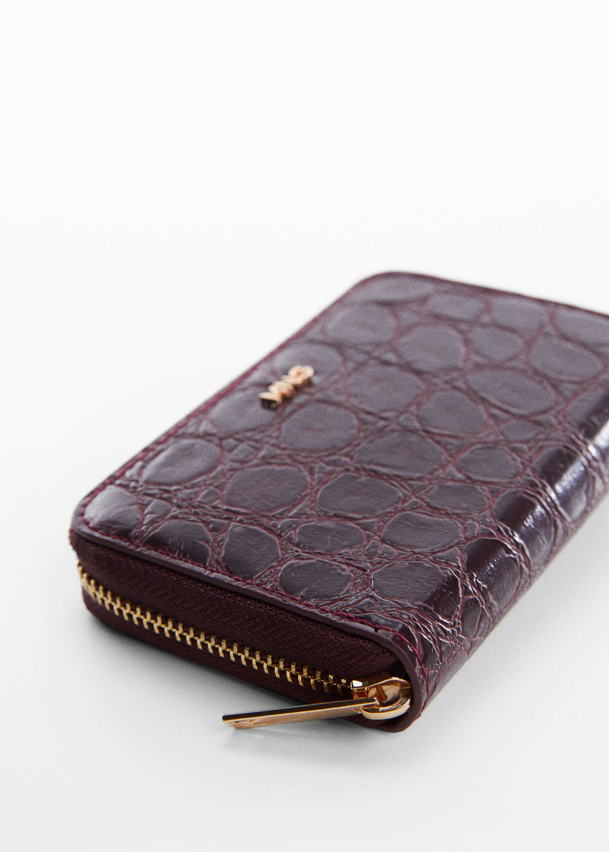Croc-effect wallet - Medium plane