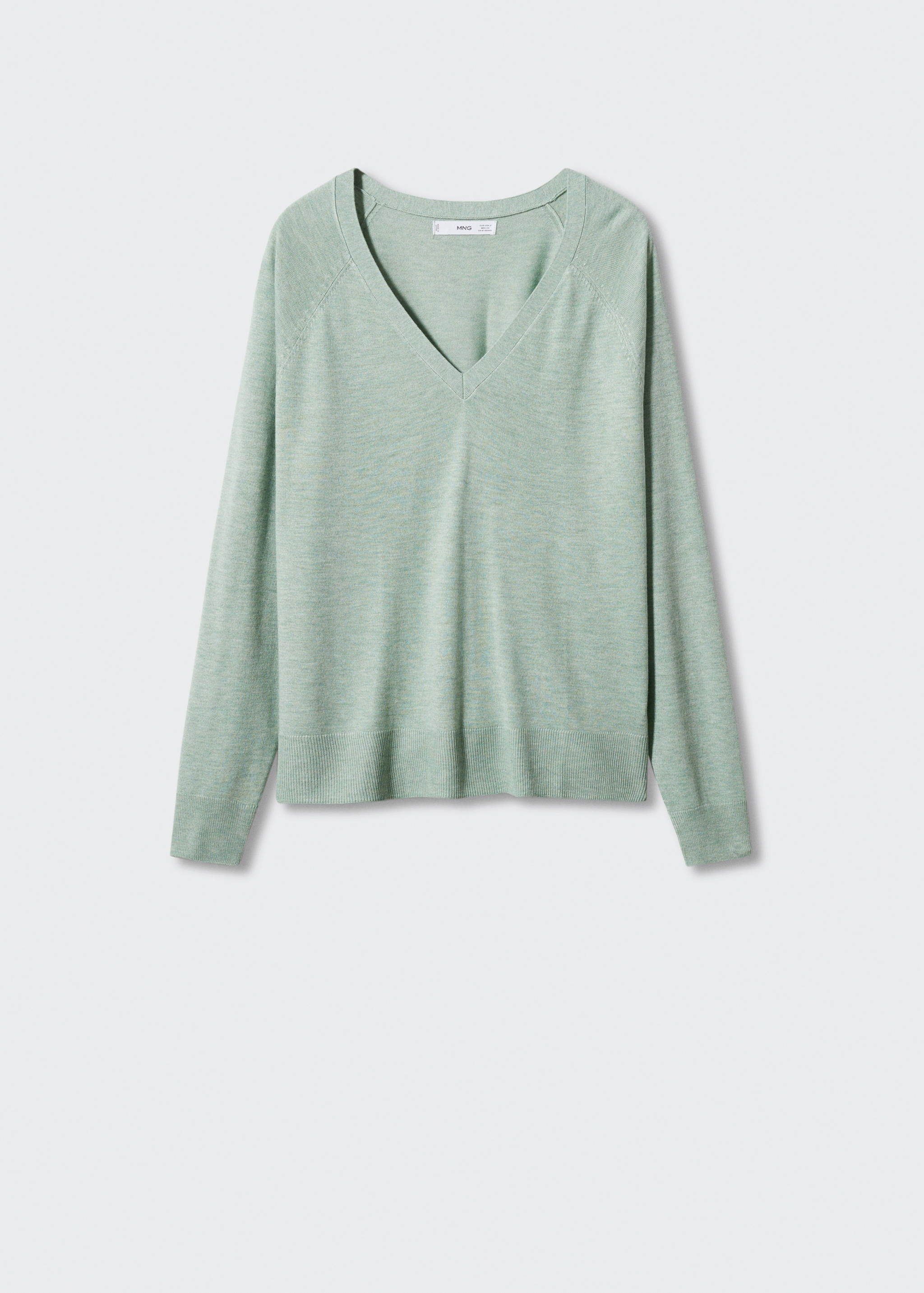 Fine-knit V-neck sweater - Article without model