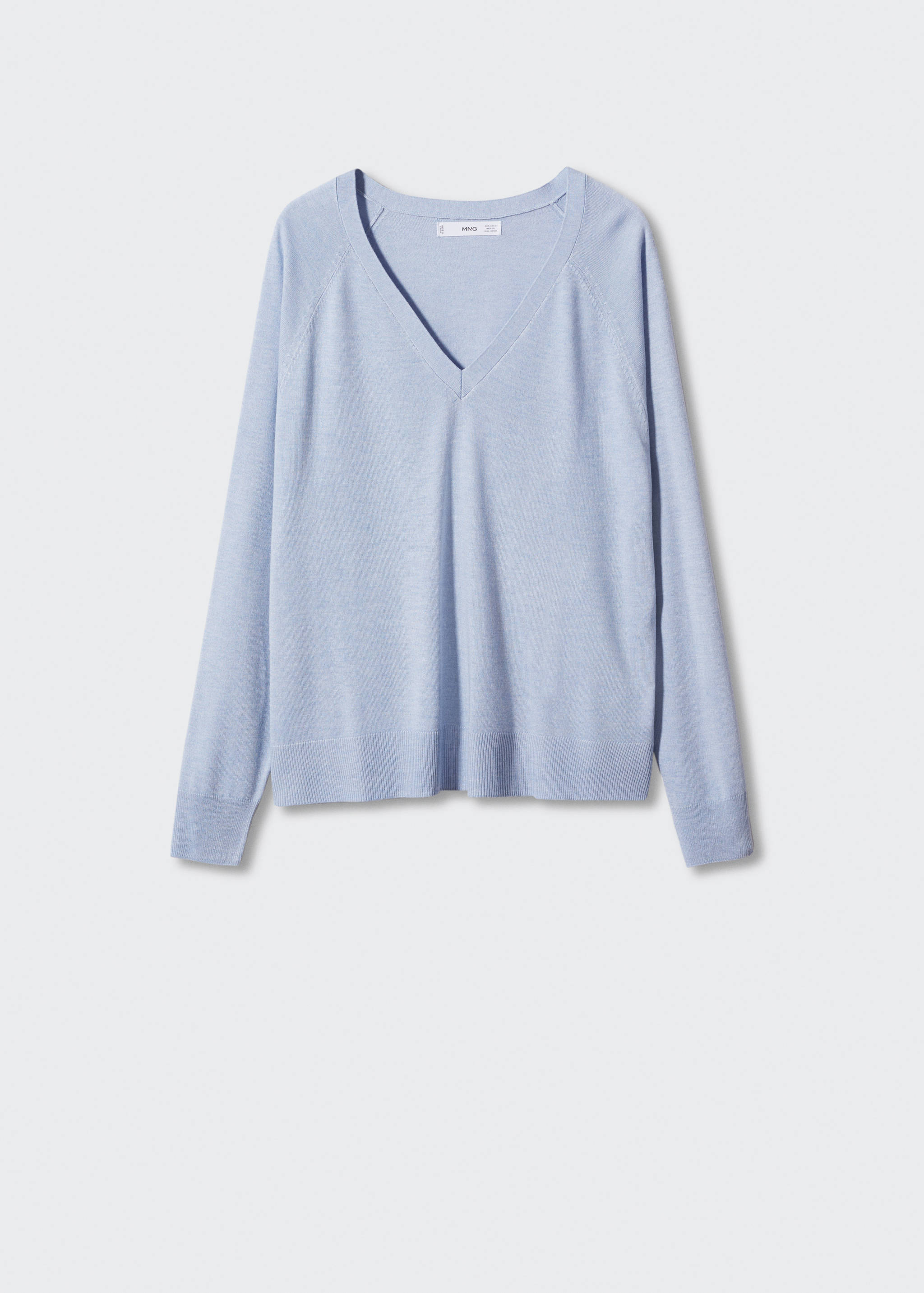 Fine-knit V-neck sweater - Article without model