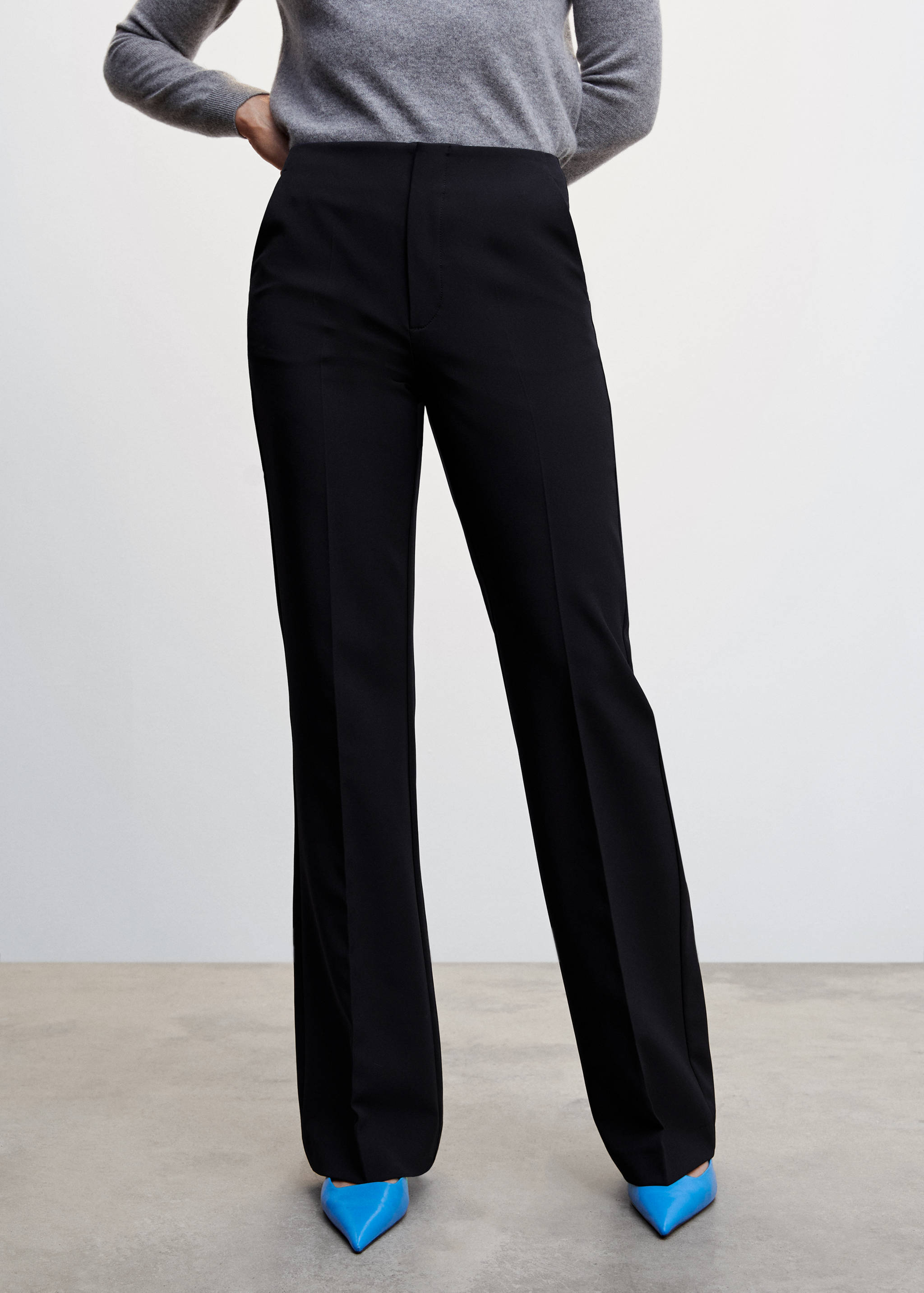 Wide leg fluid trousers - Medium plane