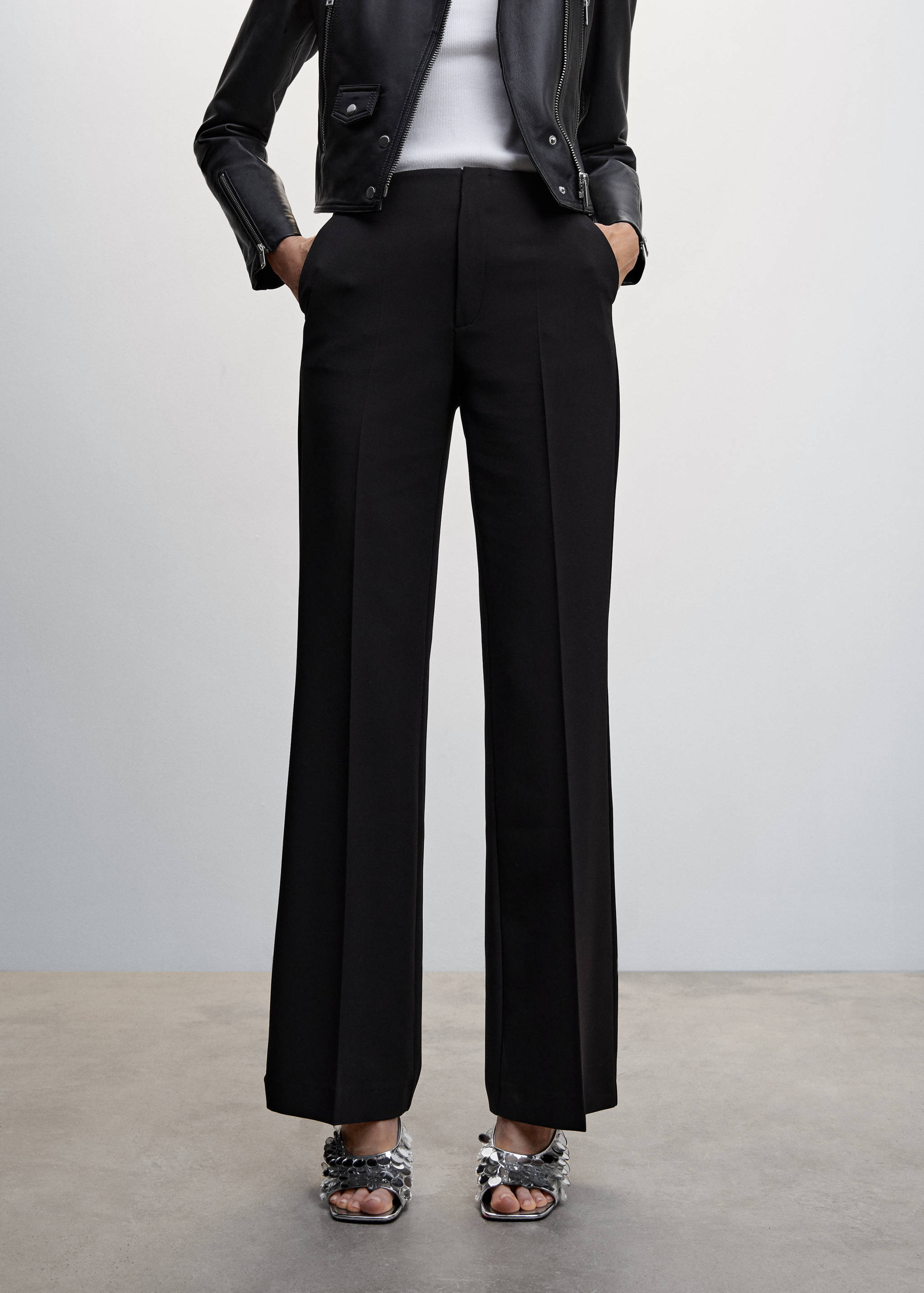 Wide leg fluid trousers - Medium plane