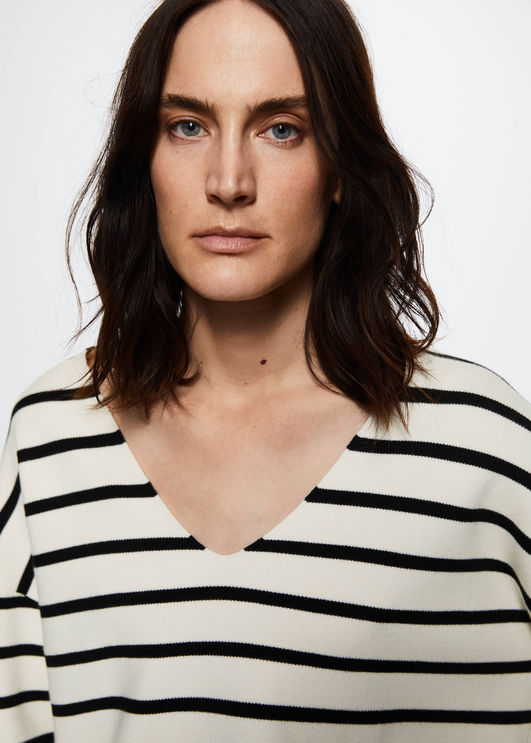 كنزة مخططة كبيرة الحجم - تفاصيل المنتج 2