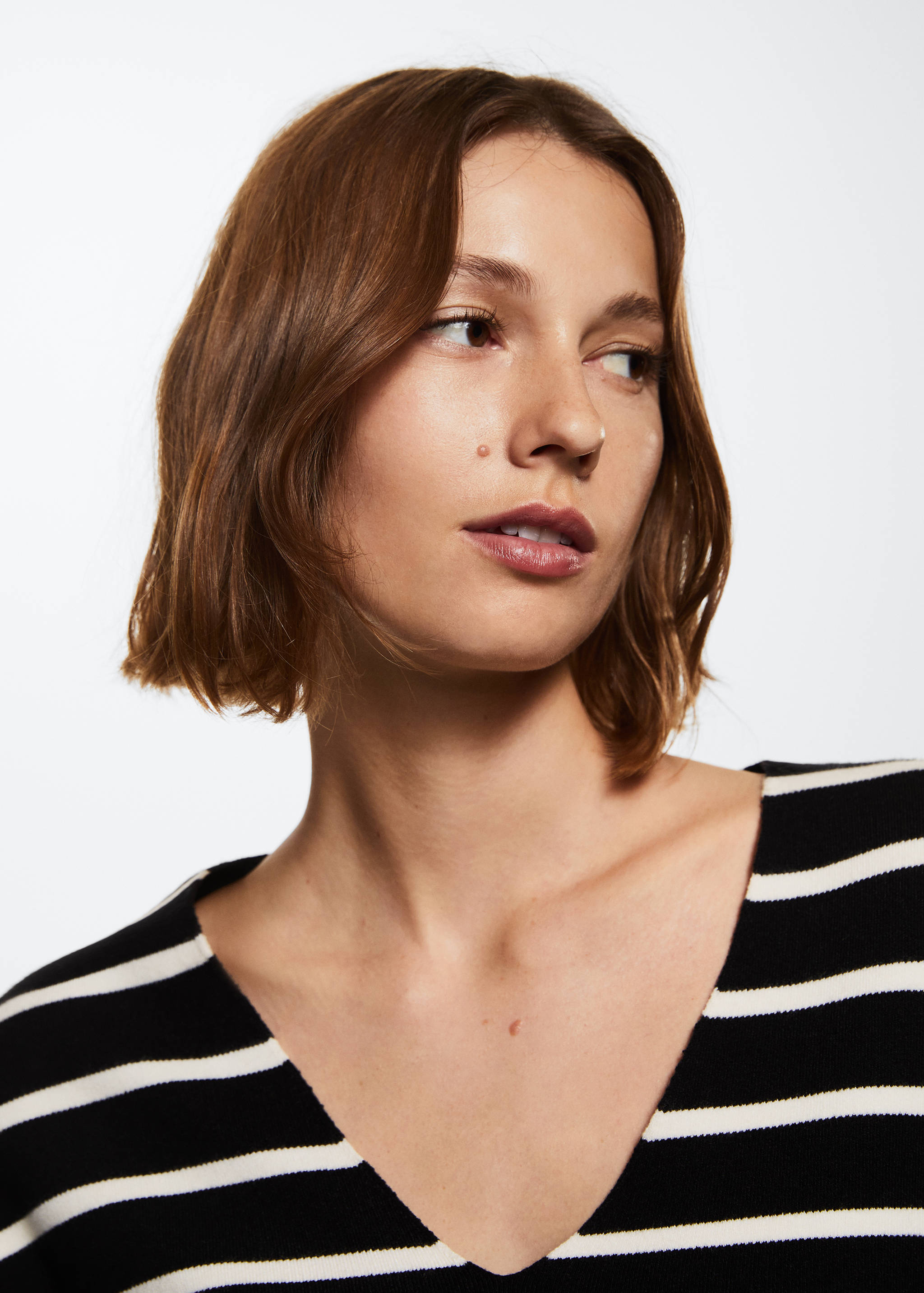 كنزة مخططة كبيرة الحجم - تفاصيل المنتج 1