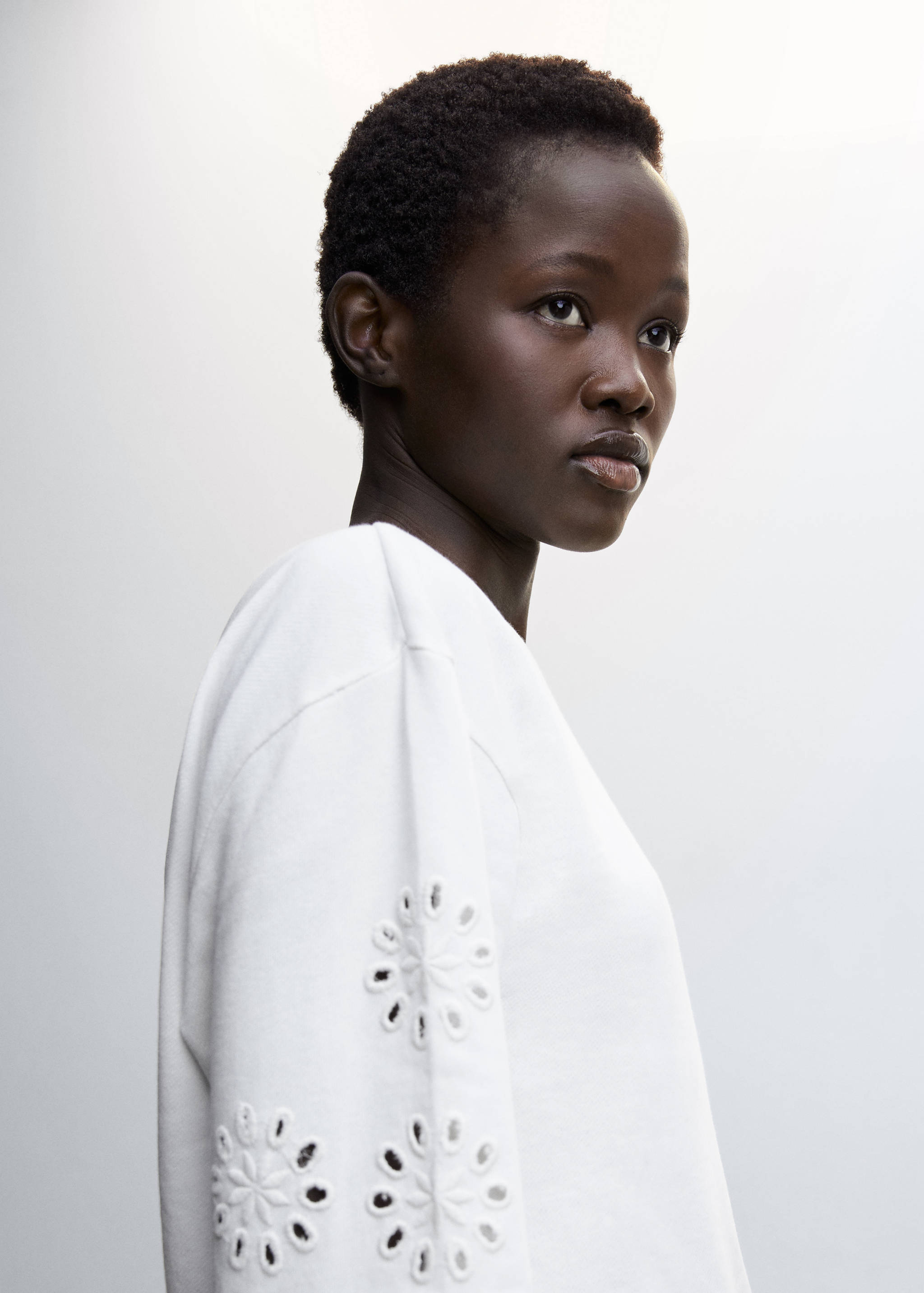 Sweat-shirt manches perforées - Détail de l'article 1