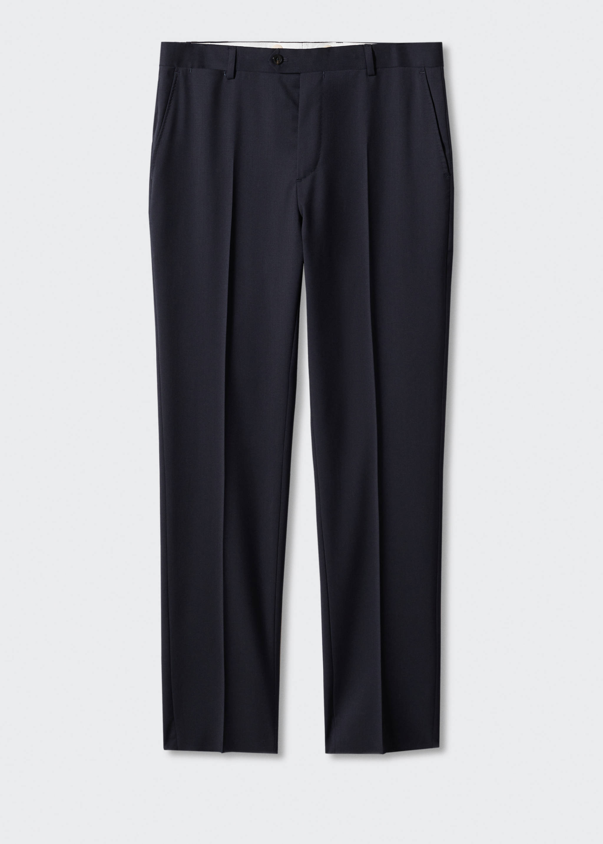 Slim fit virgin wool suit trousers - Article without model