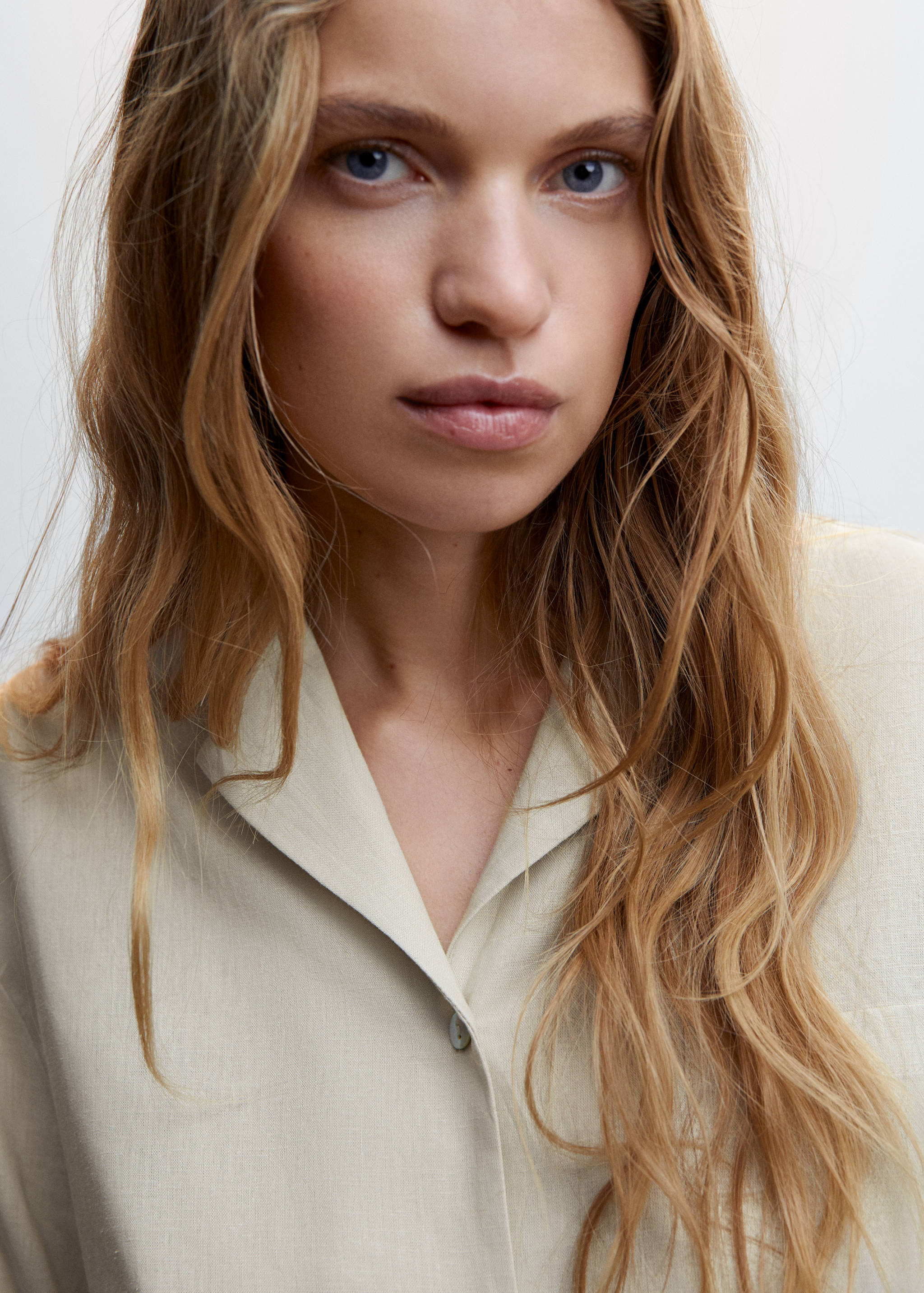 Пижамная рубашка изо льна - Деталь изделия 1