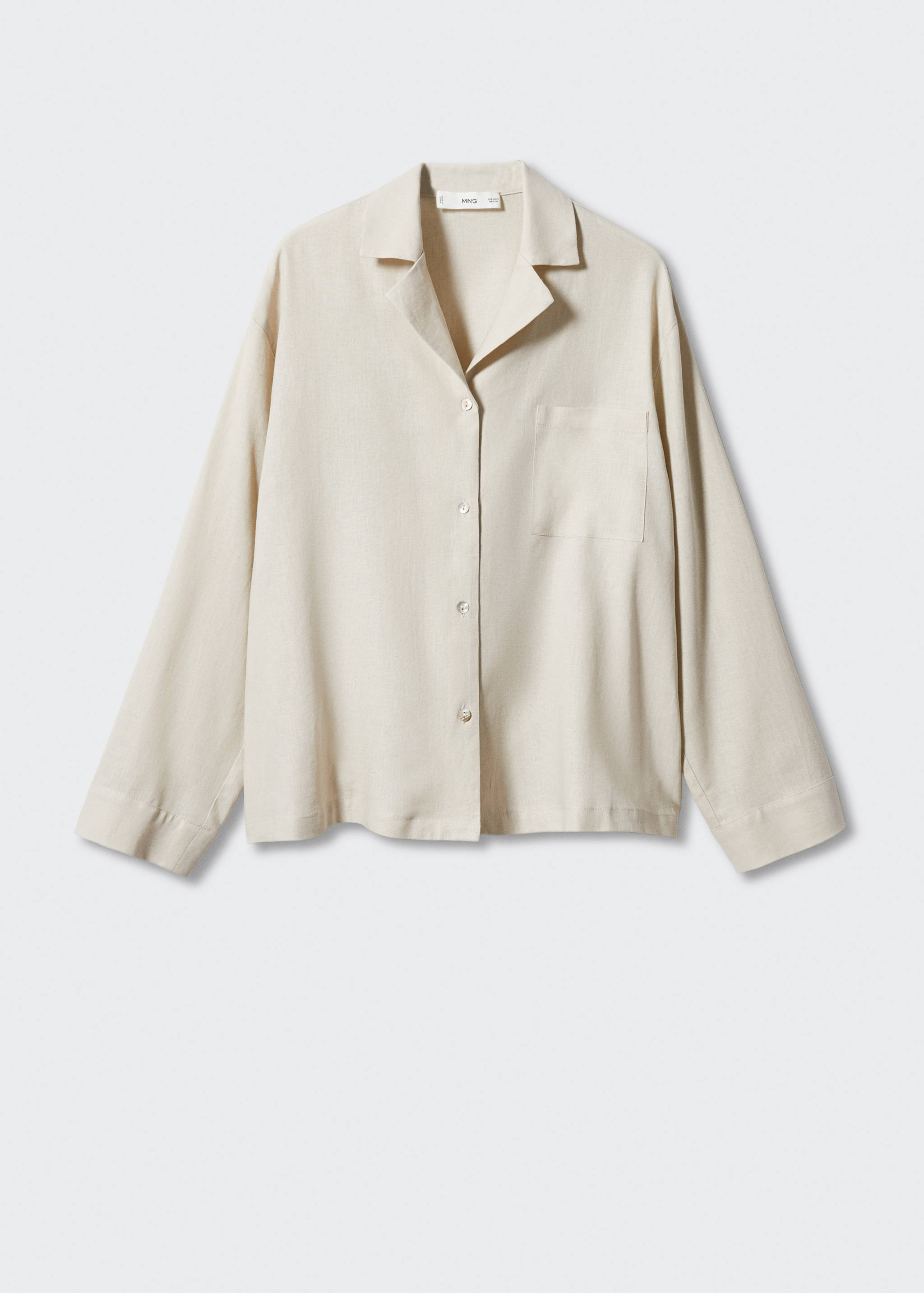 Пижамная рубашка изо льна - Изделие без модели