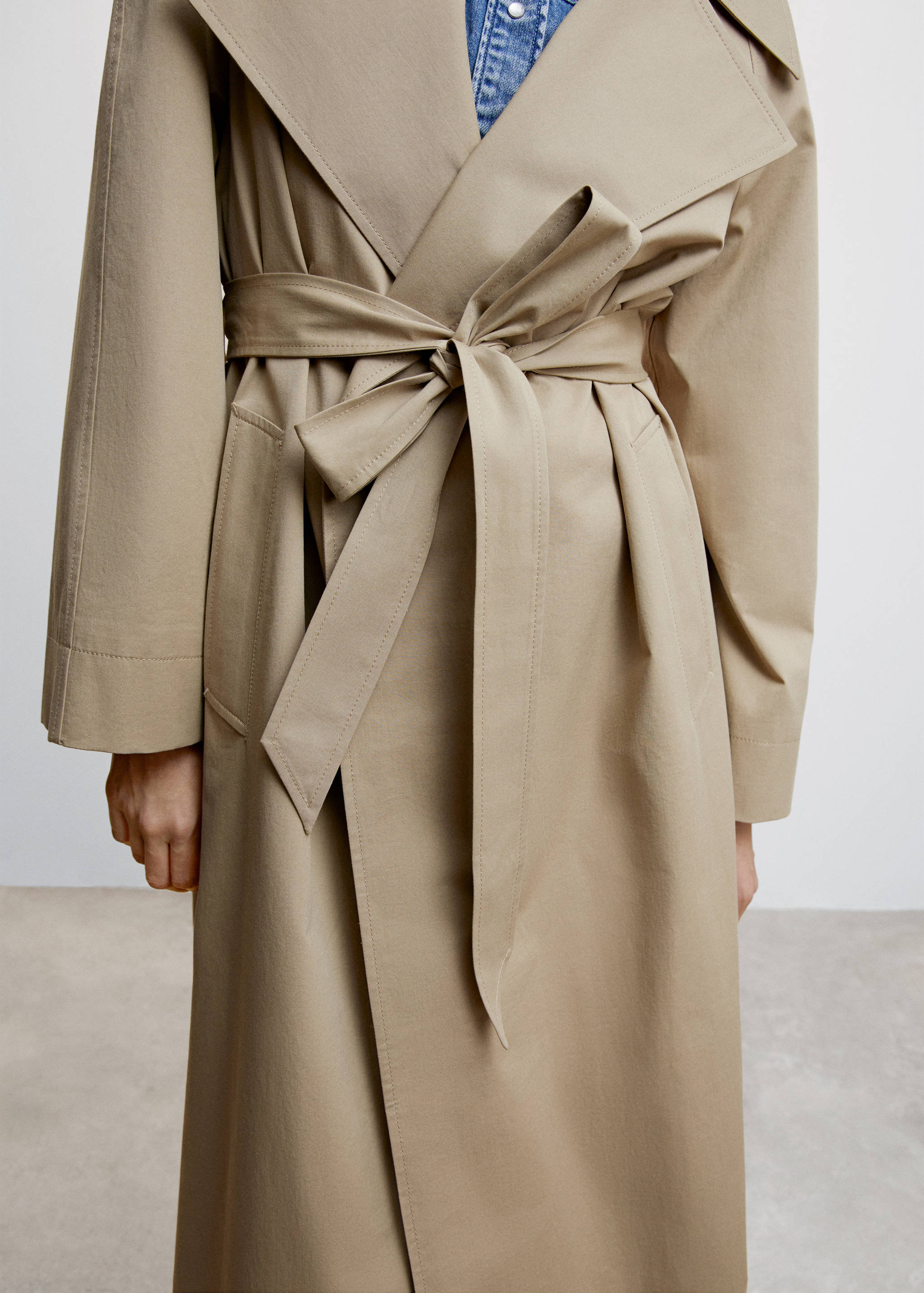 Oversized cotton trench coat - Details of the article 6