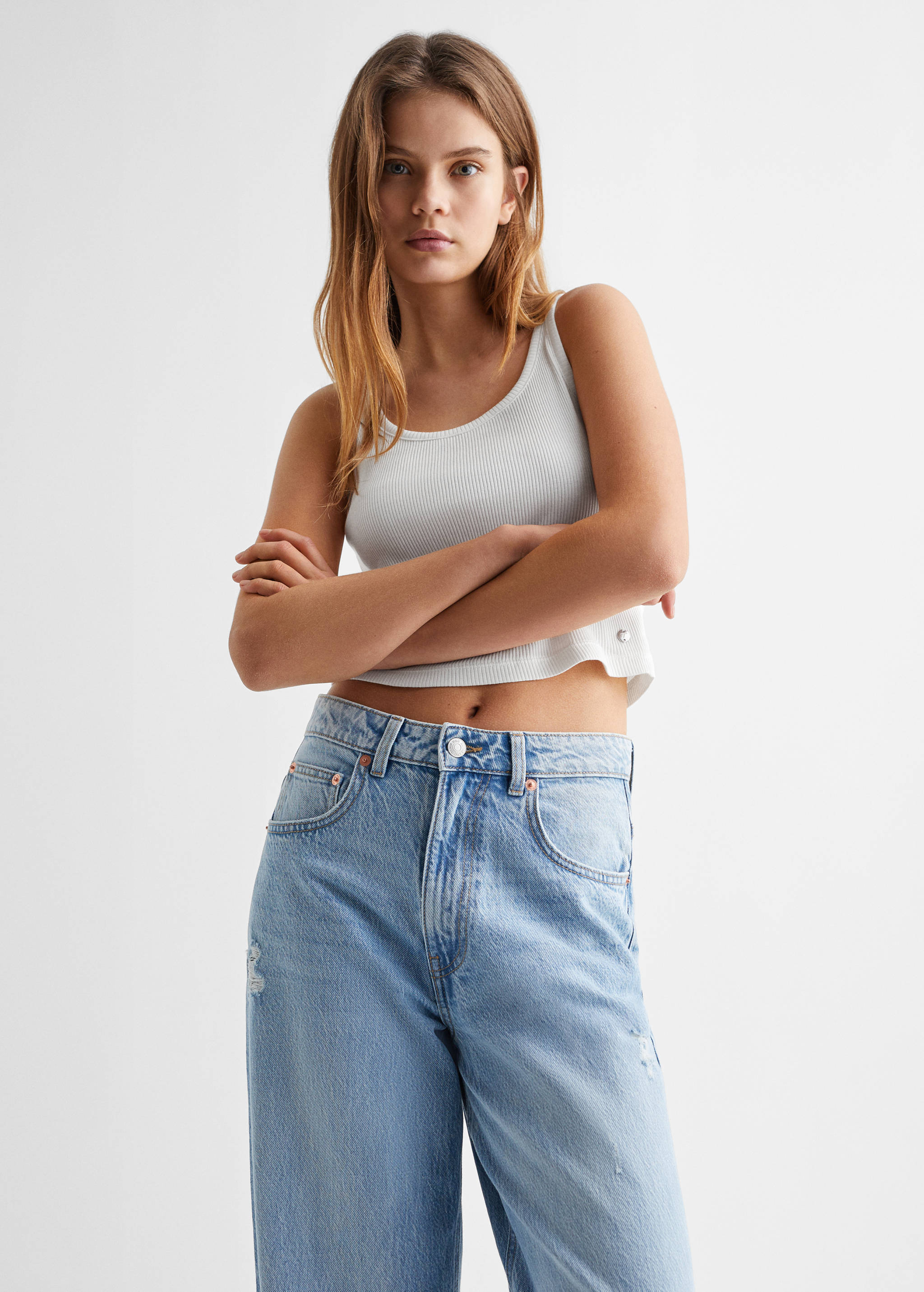 Cotton crop top - Medium plane