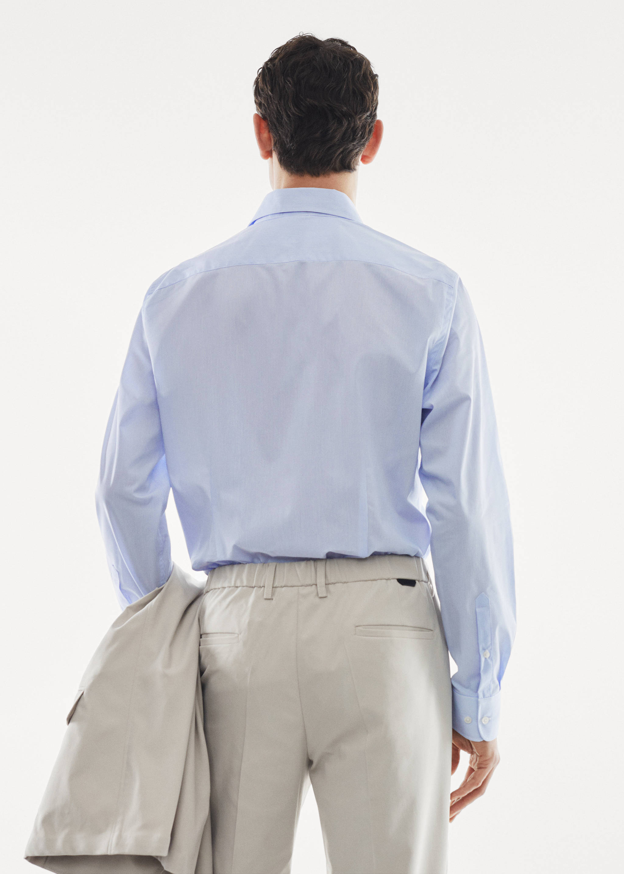 قميص قطن مخطط مجسم - الجهة الخلفية للمنتج