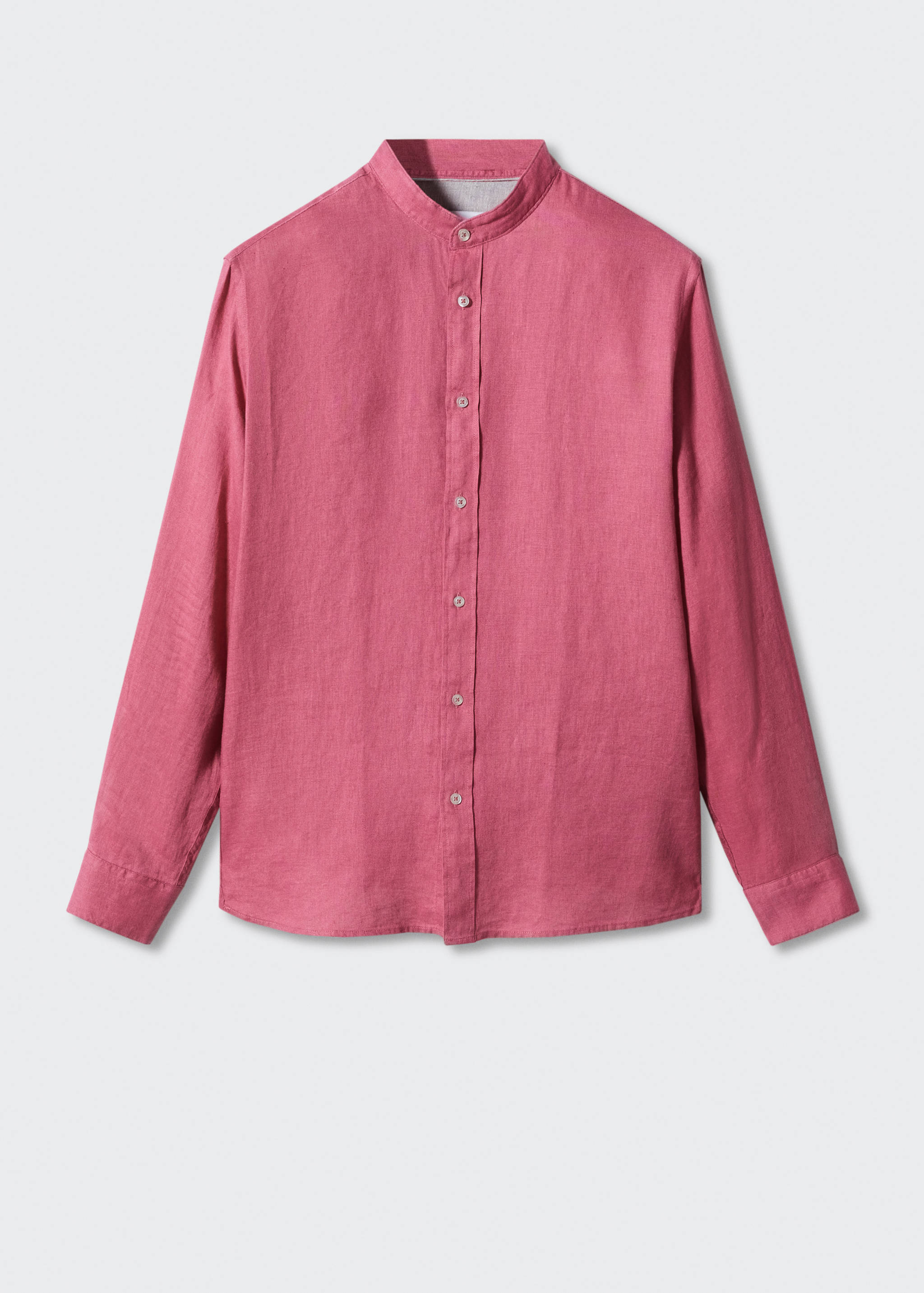 100%亚麻立领衬衫 - null