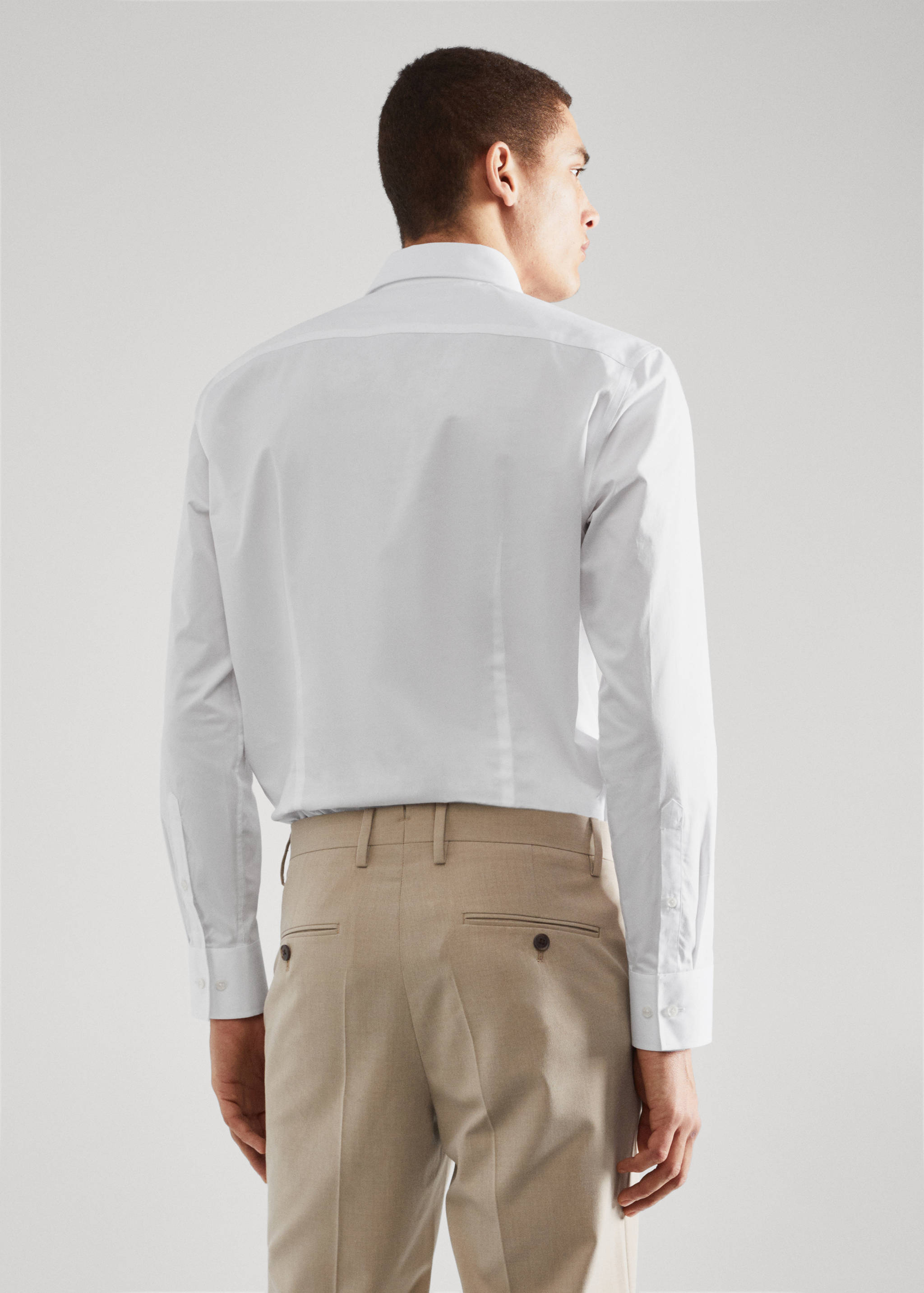 Slim fit cotton suit shirt - Reverse of the article