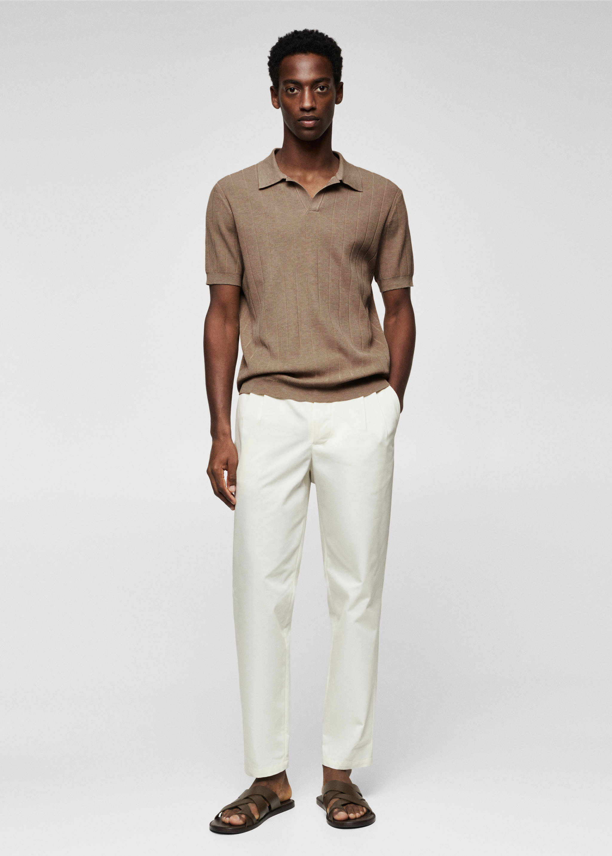 Polo maille modal structuré  - Plan général