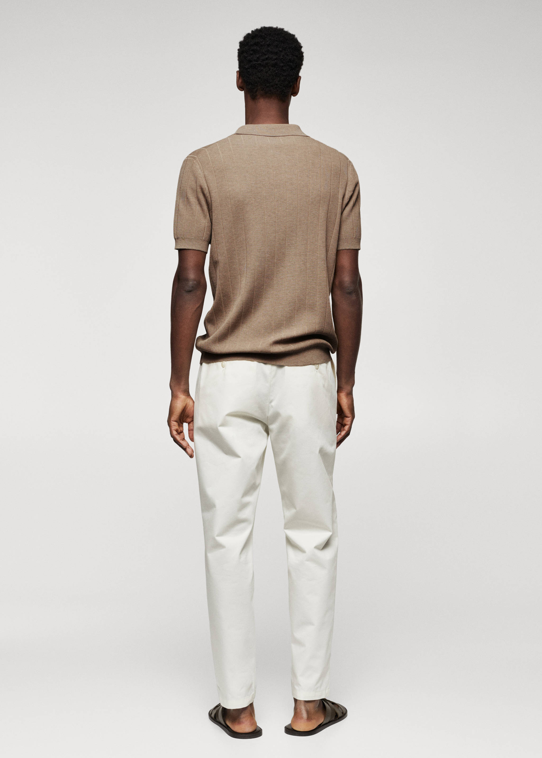 Polo maille modal structuré  - Verso de l’article