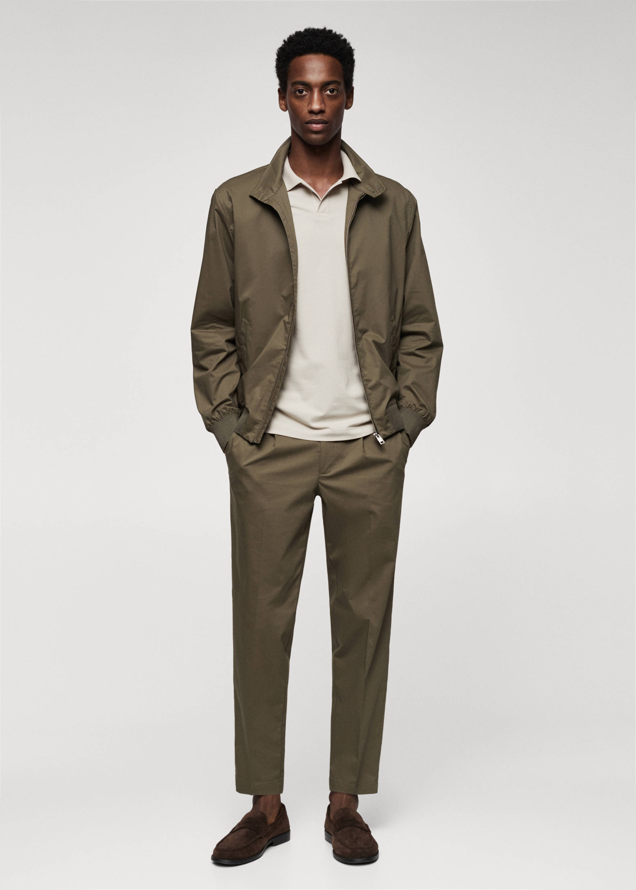 Cotton piqué polo shirt - General plane