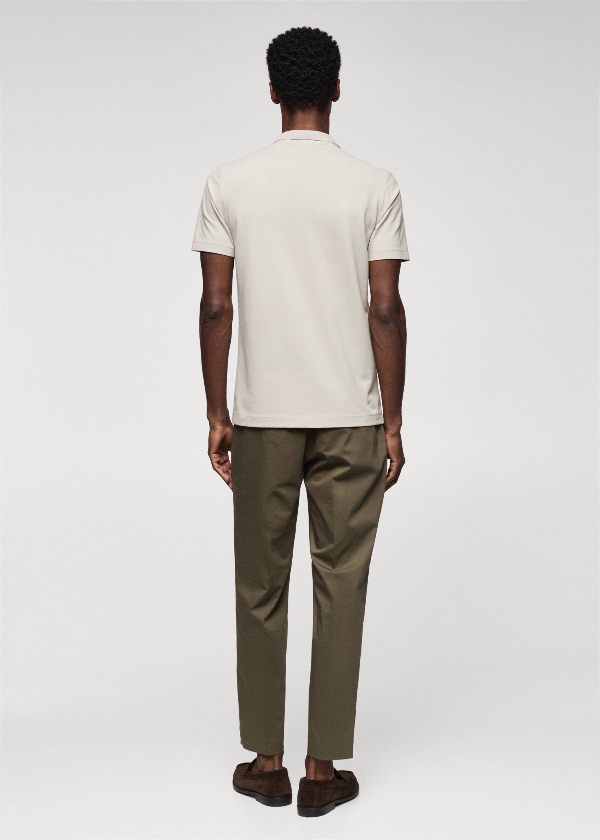 Cotton piqué polo shirt - Reverse of the article