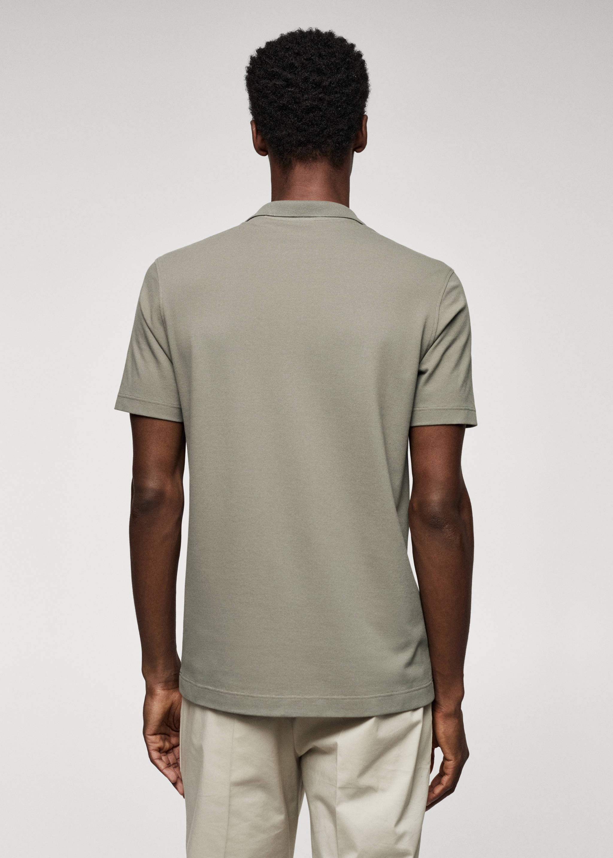 Cotton piqué polo shirt - Reverse of the article