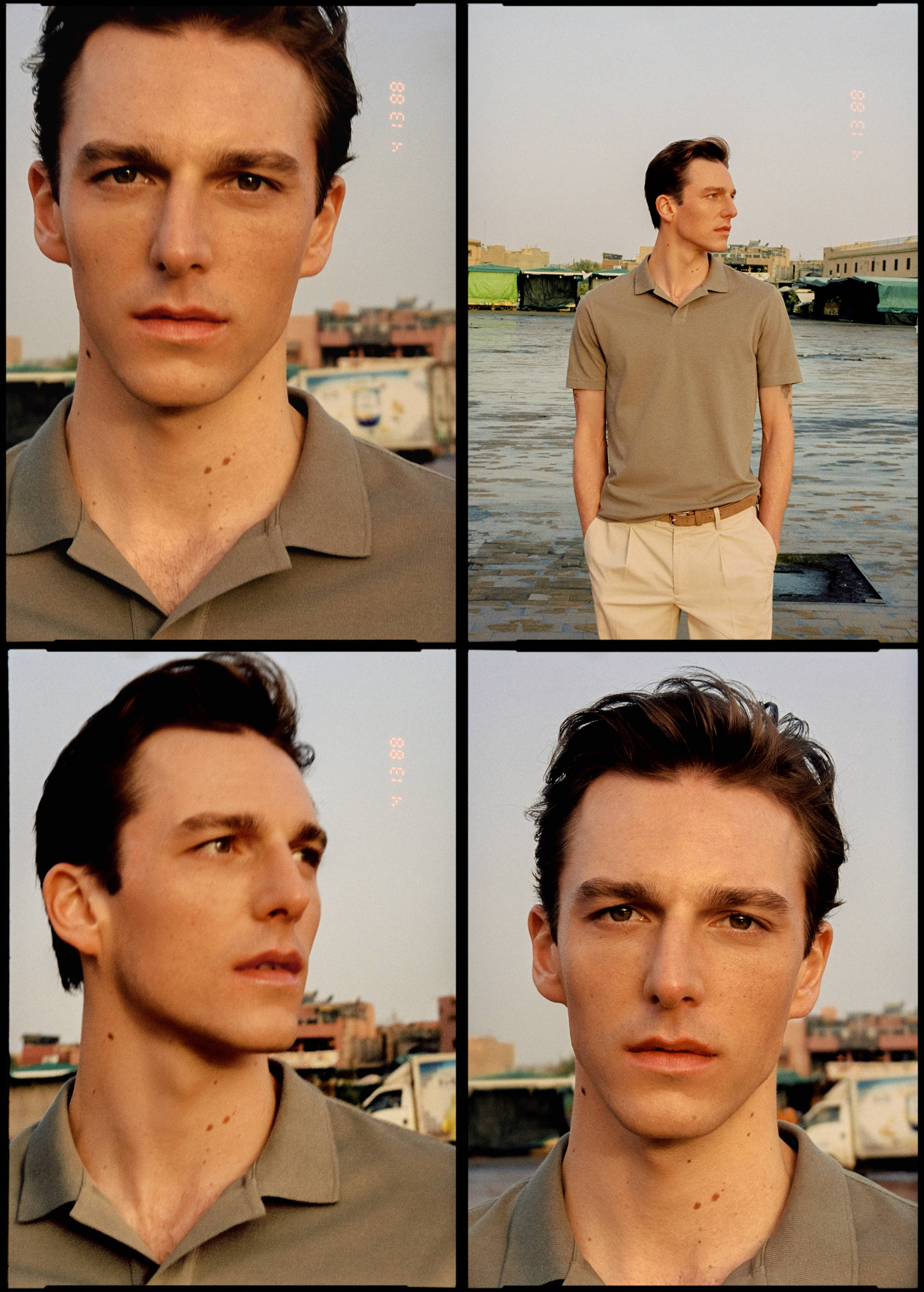 棉质珠地网眼Polo衫 - null