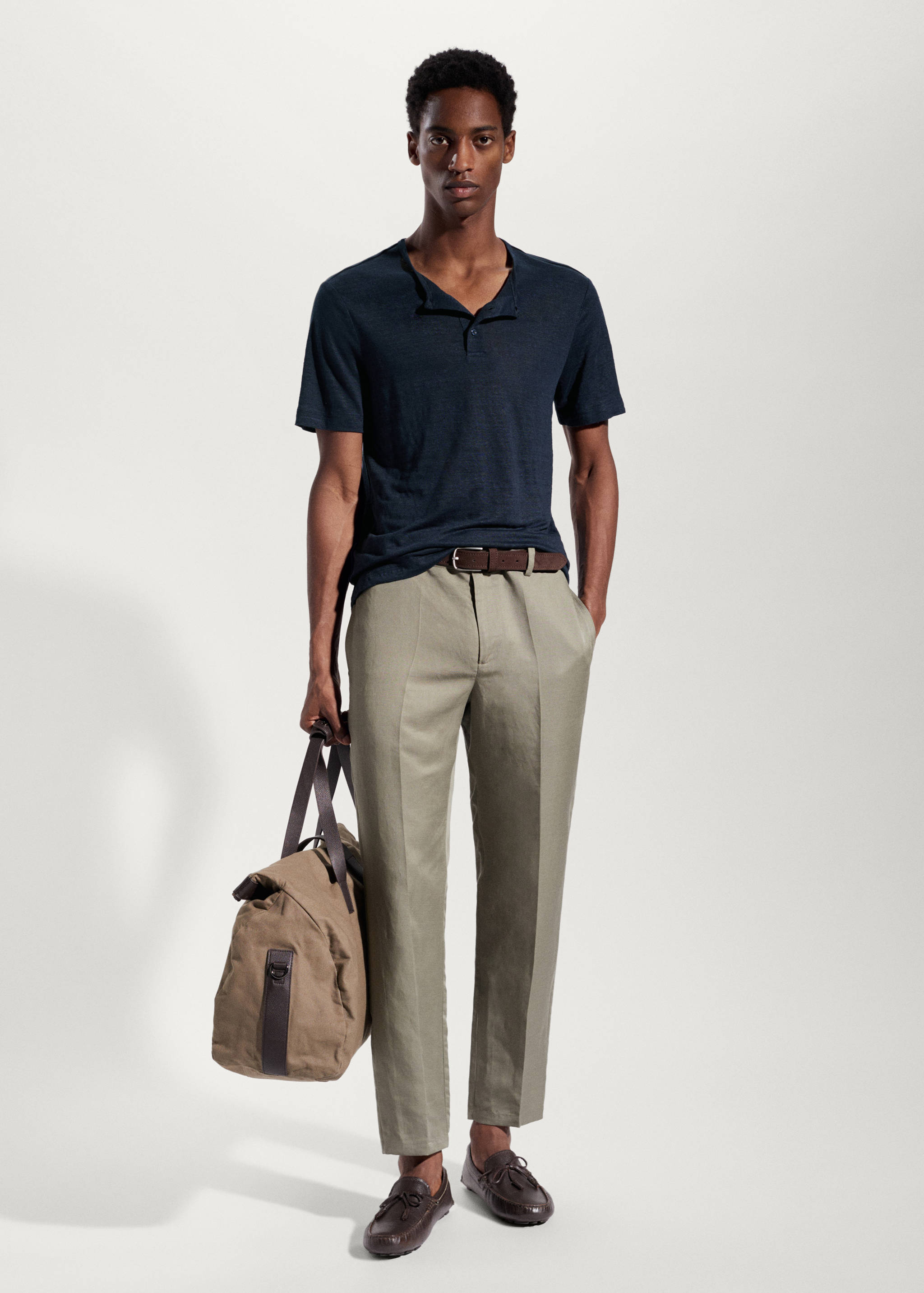 Футболка хенли 100% лен - Общий план