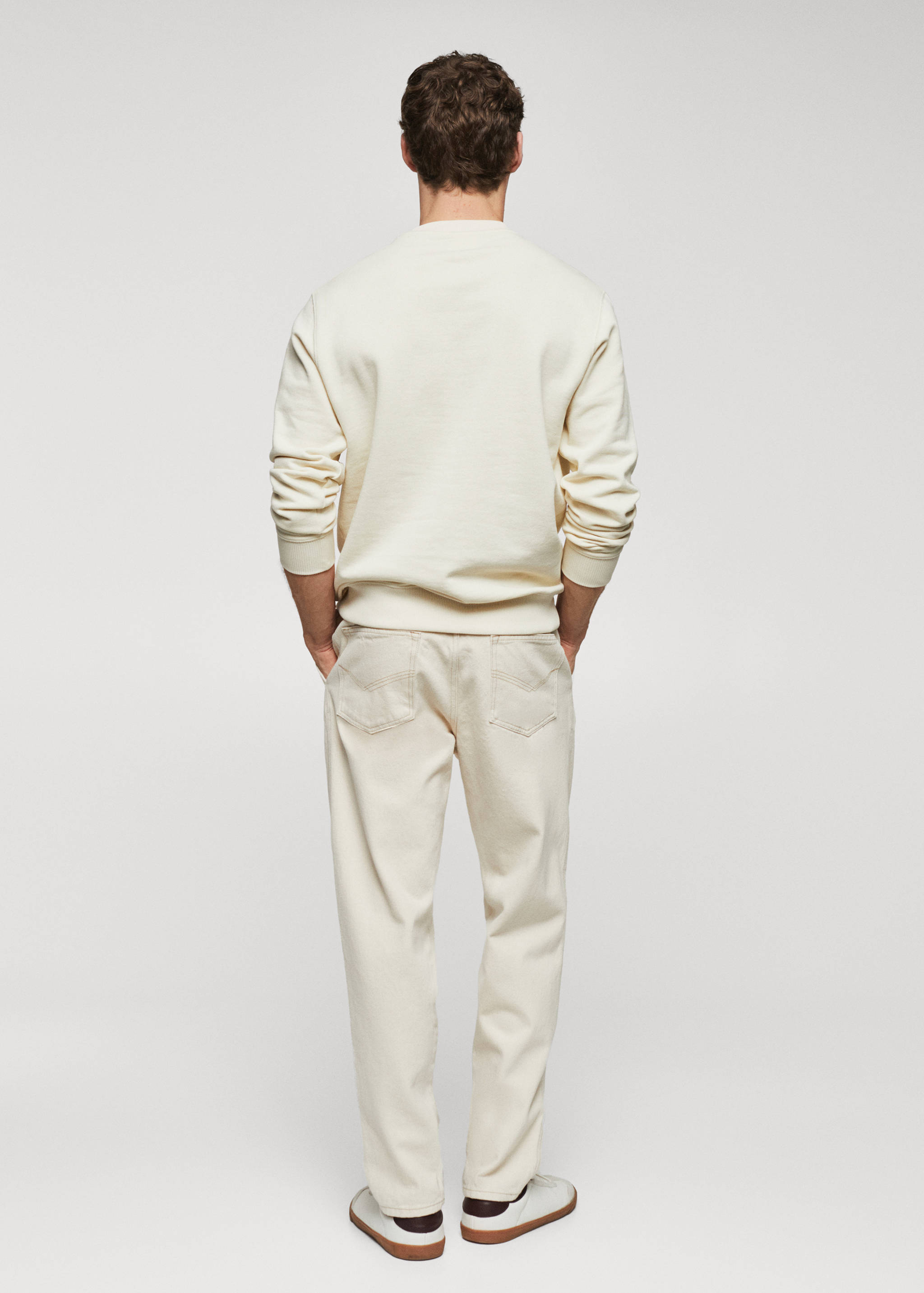 Sweat-shirt 100 % coton texte - Verso de l’article