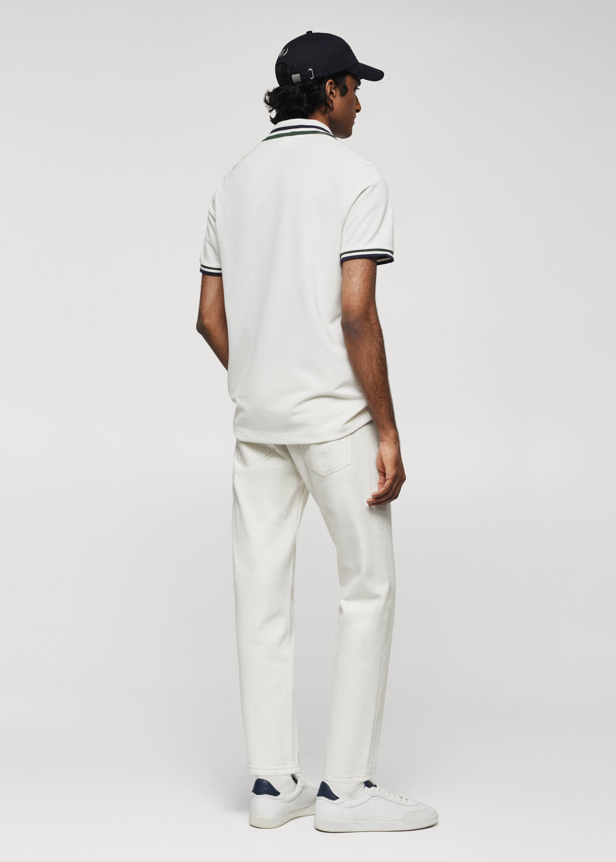 Printed cotton piqué polo shirt - Reverse of the article