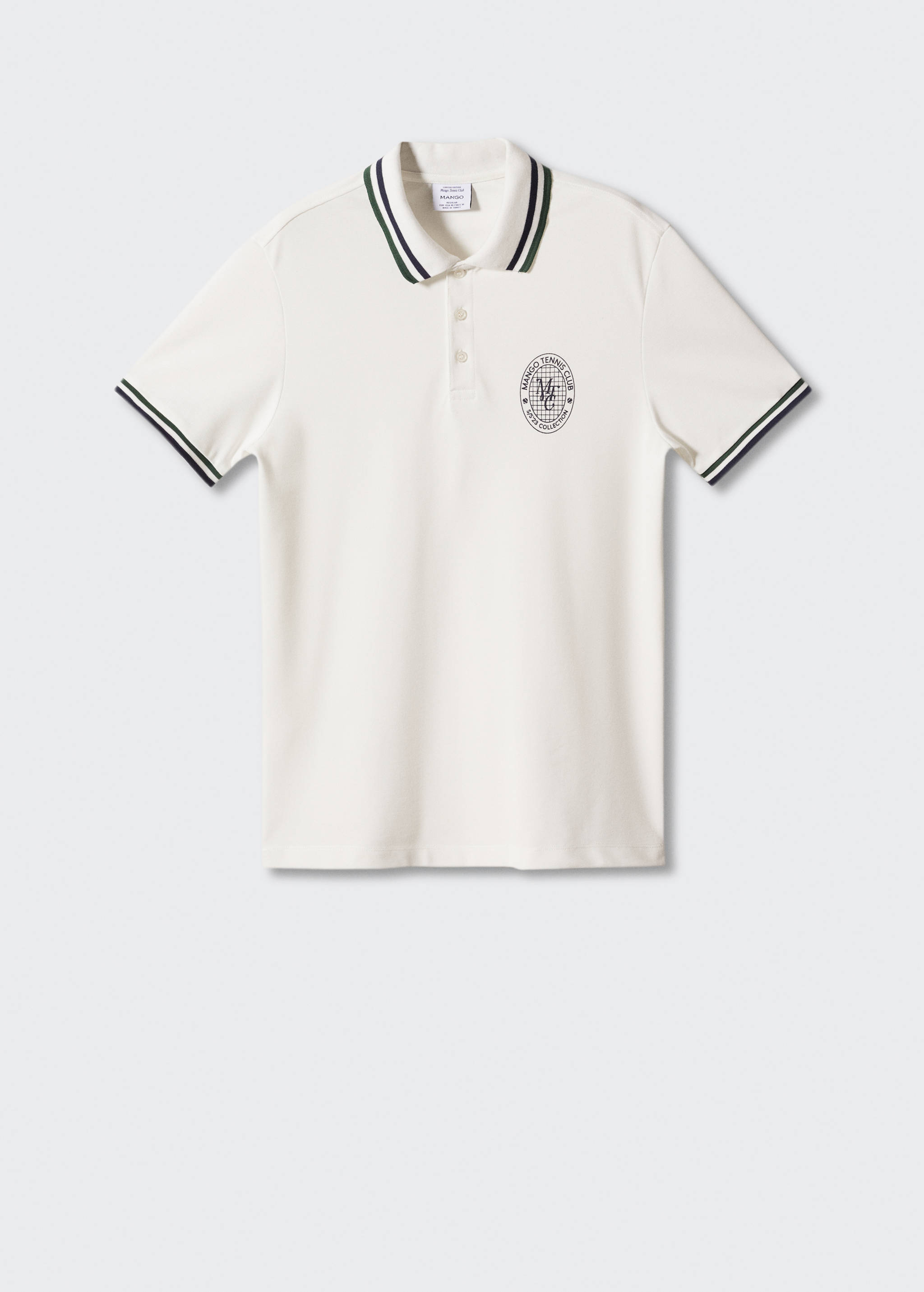 Printed cotton piqué polo shirt - Article without model