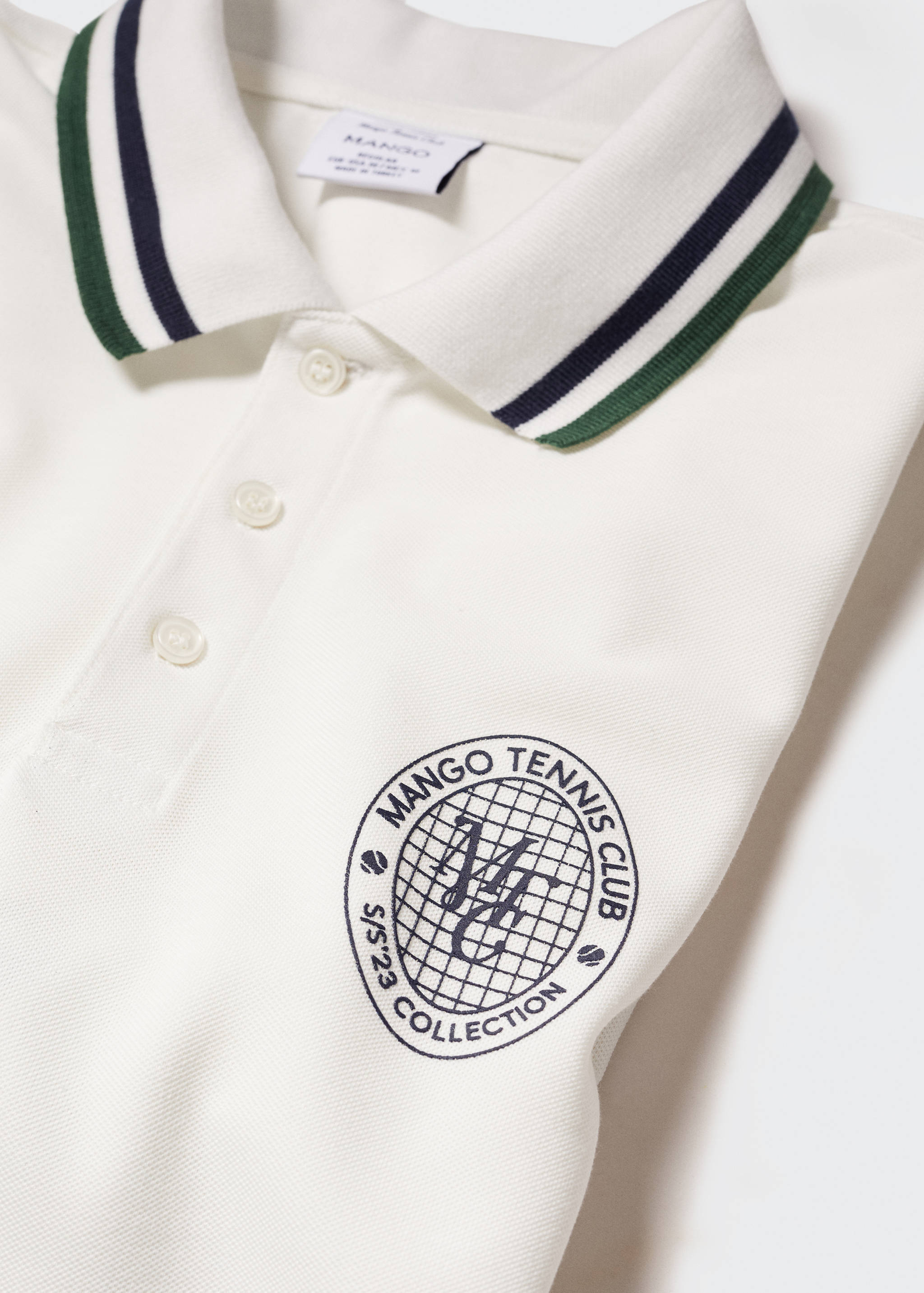 Printed cotton piqué polo shirt - Details of the article 8
