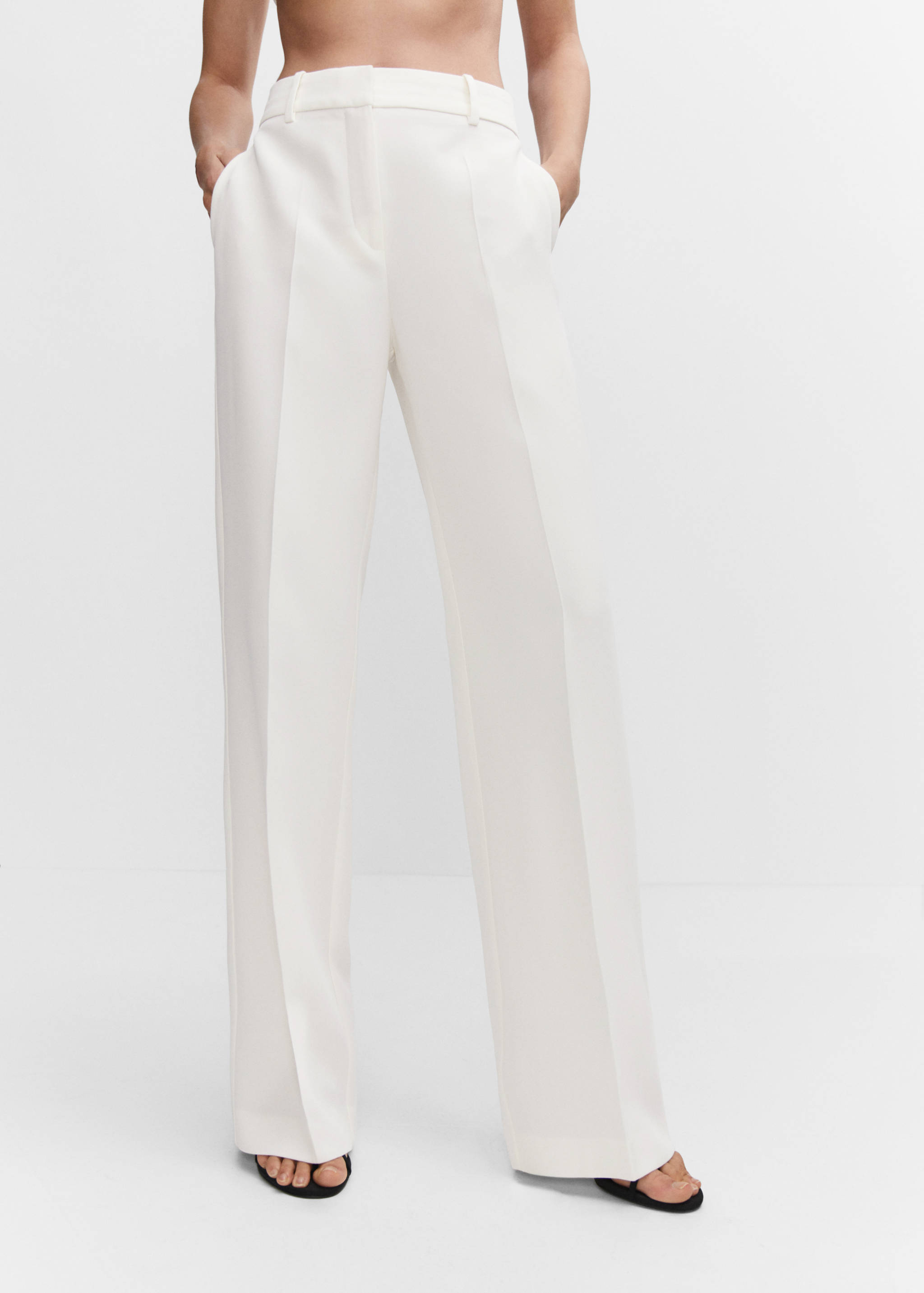 Wideleg suit trousers - Medium plane