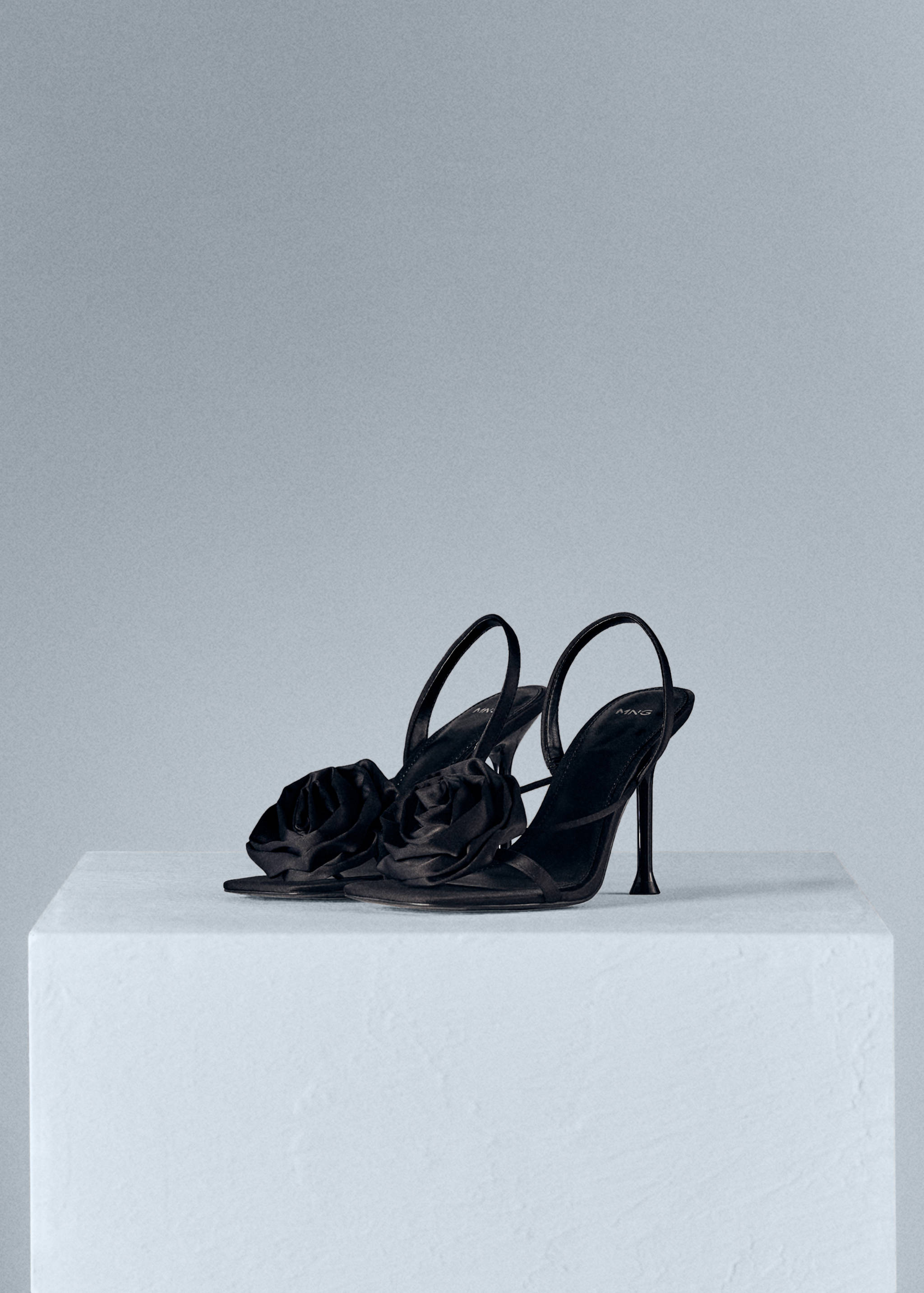 Maxi flower heeled sandal - Medium plane