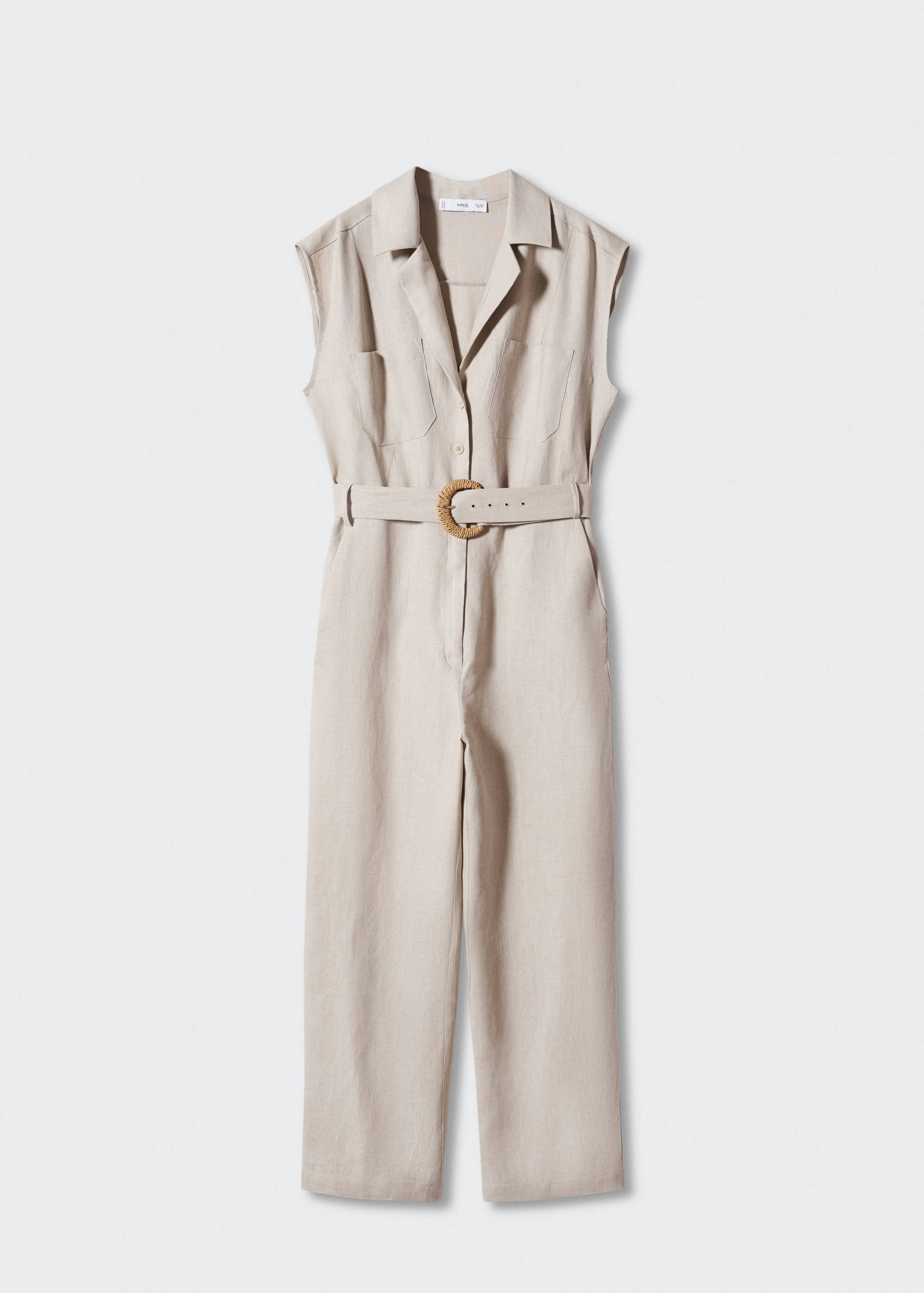 Belt linen jumpsuit - Article without model