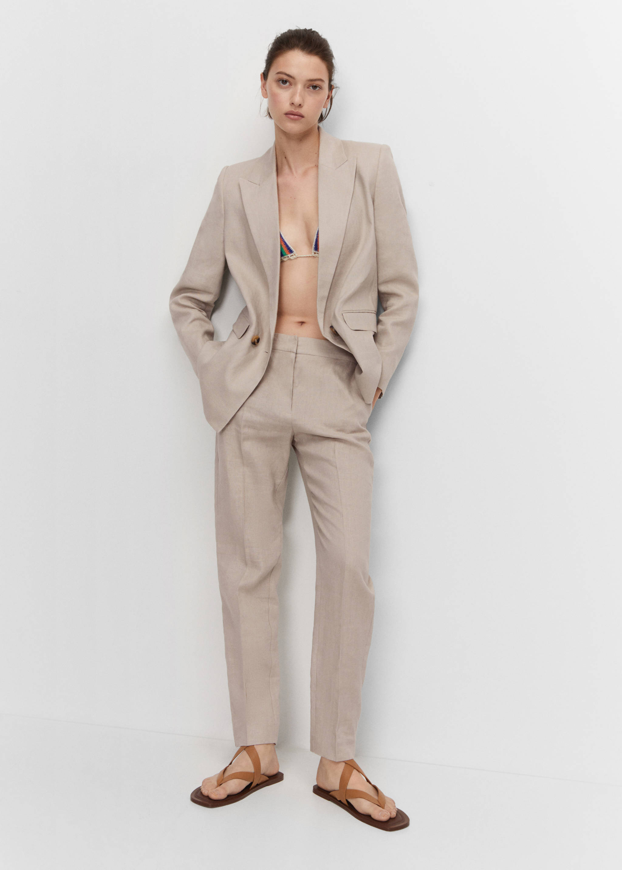 100% linen pants - Details of the article 2