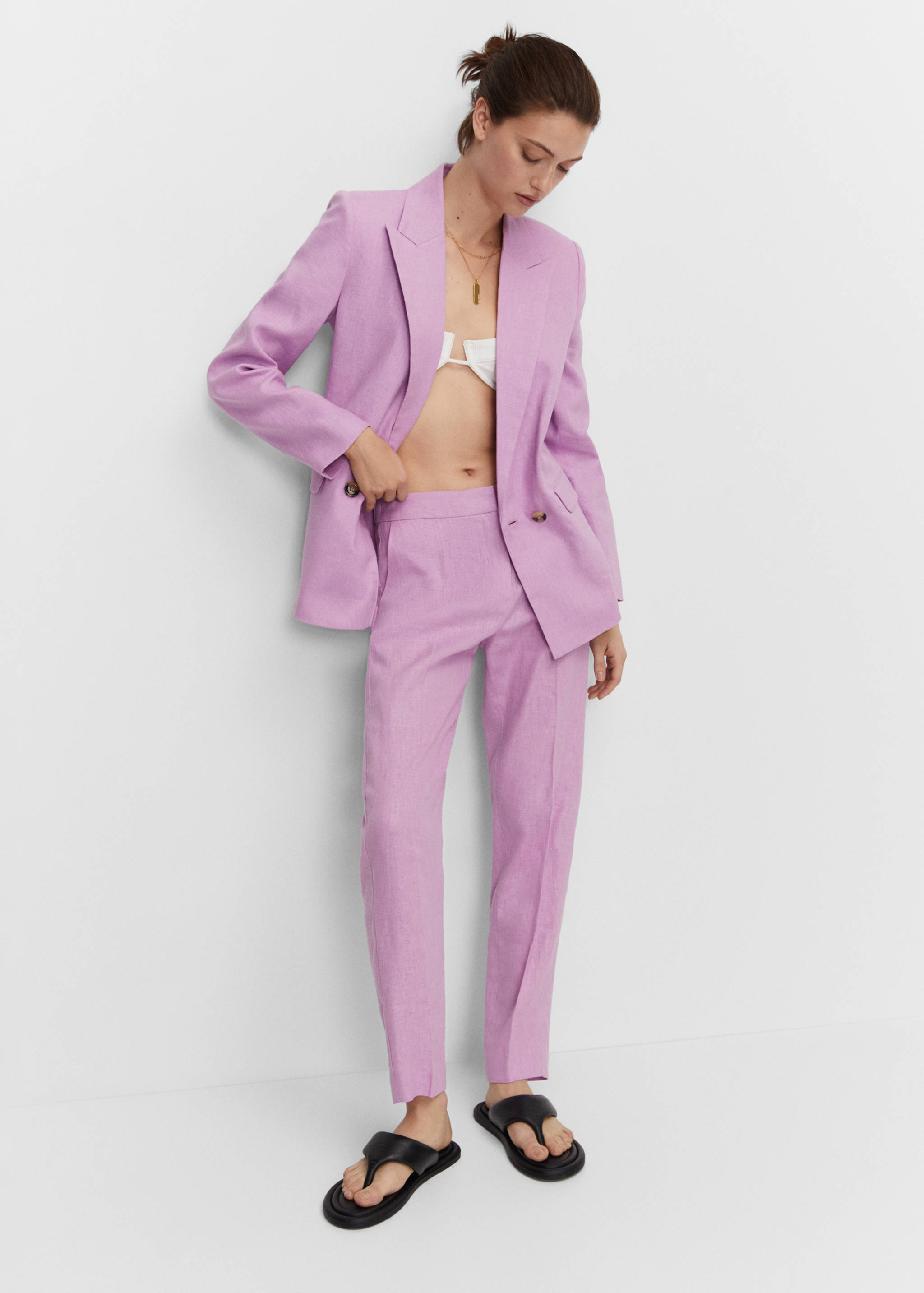 100% linen pants - Details of the article 2