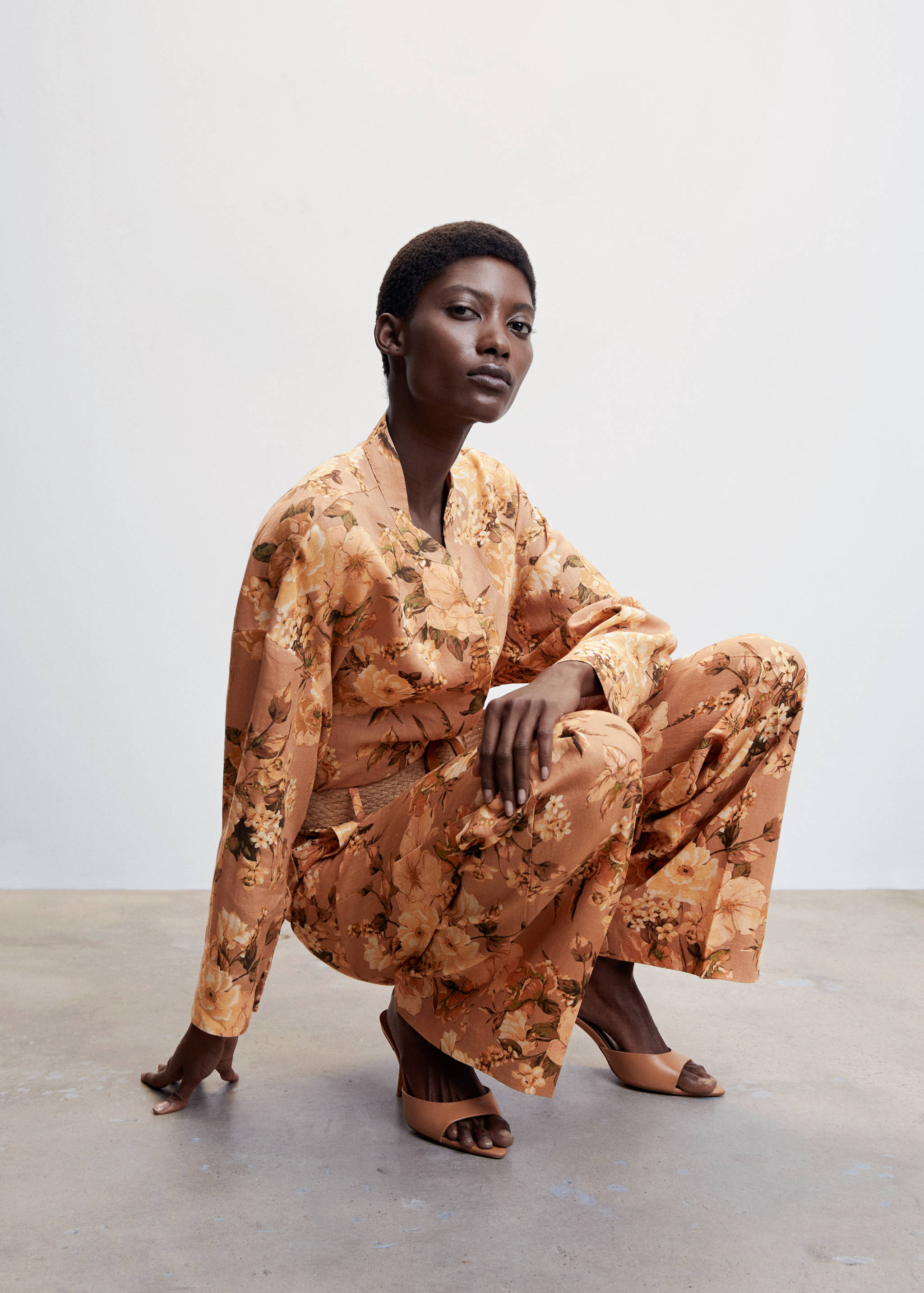 Floral linen pants - Details of the article 2