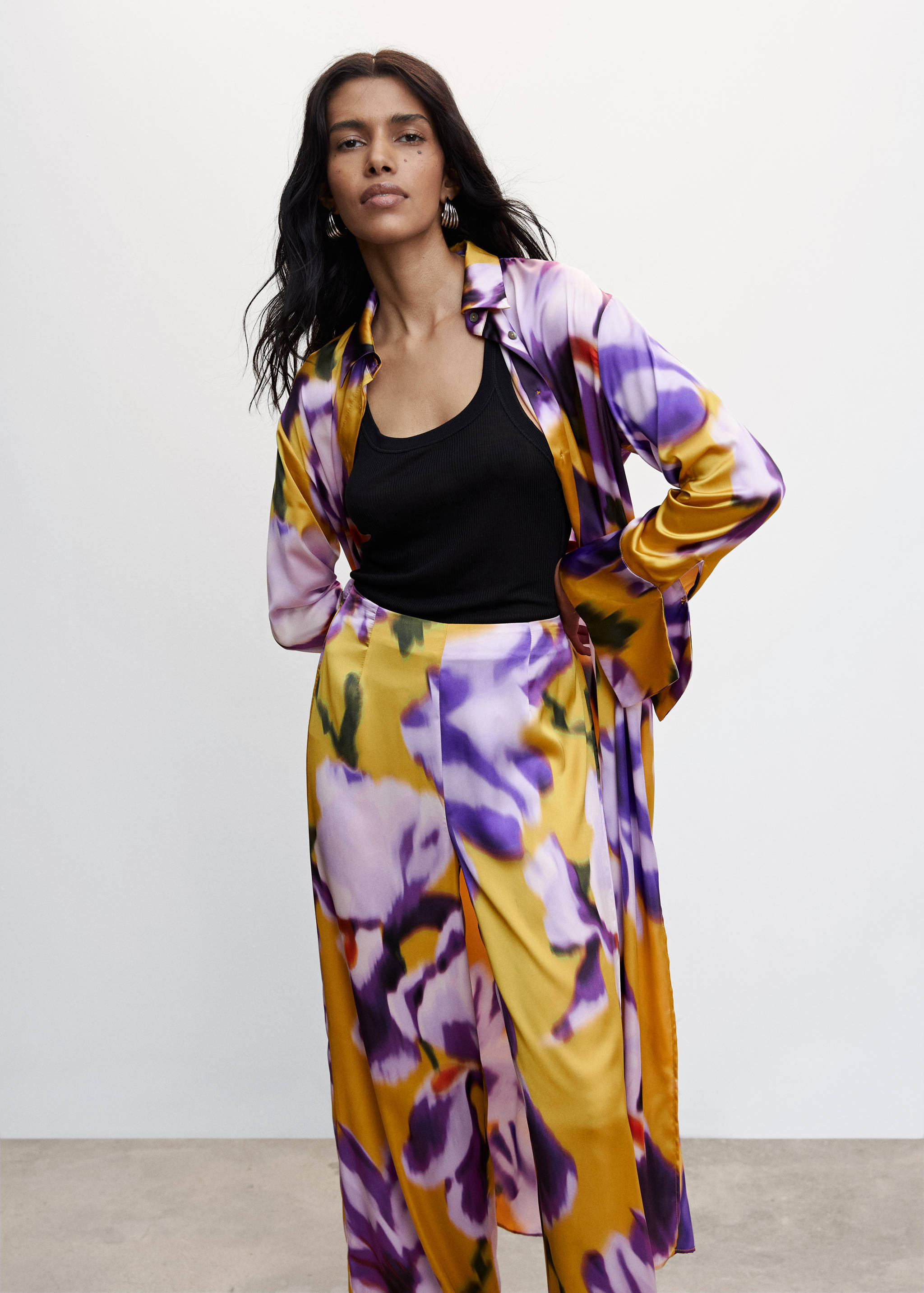 Floral palazzo trousers - Medium plane