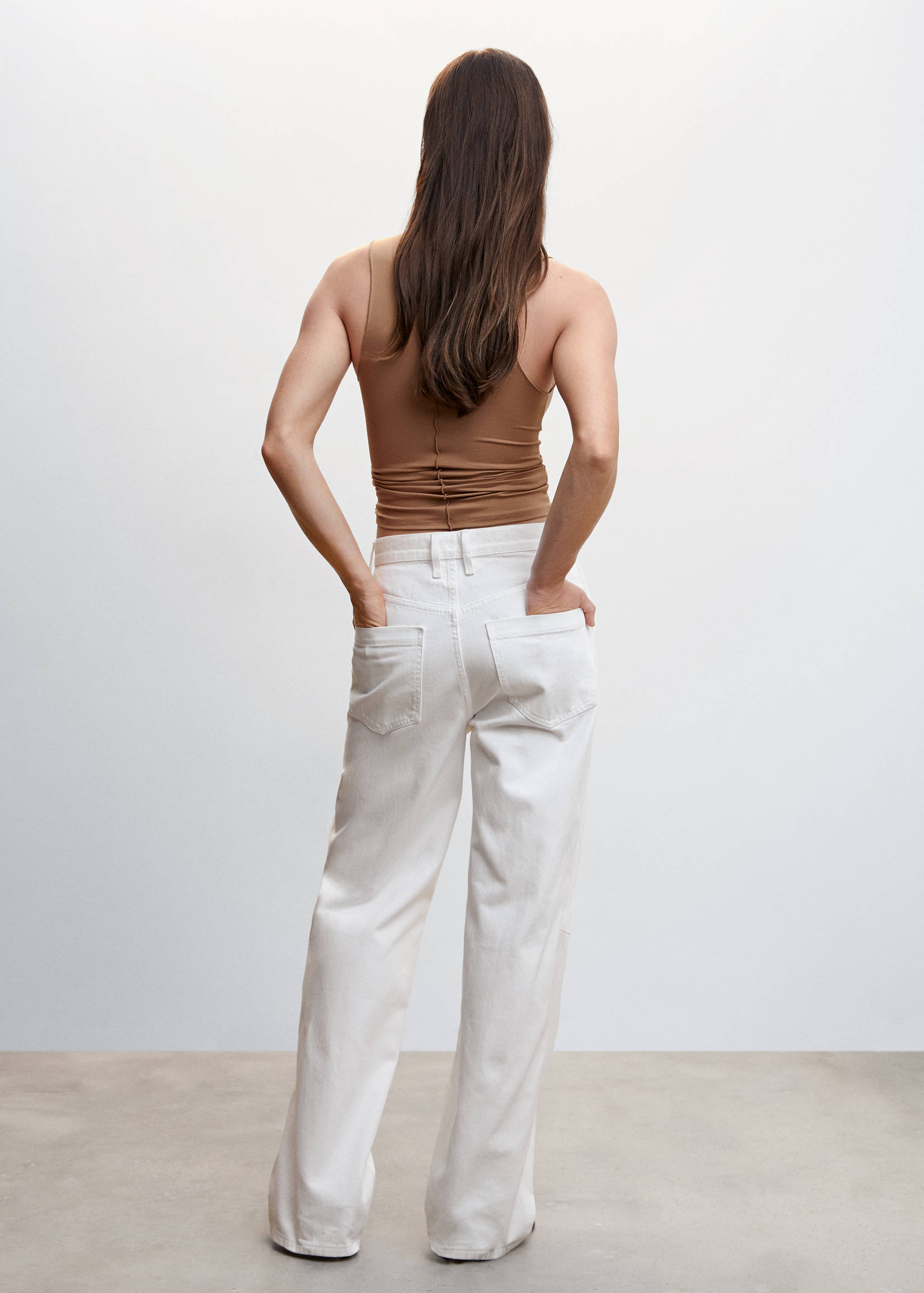 Wideleg mid-rise jeans - Reverse of the article