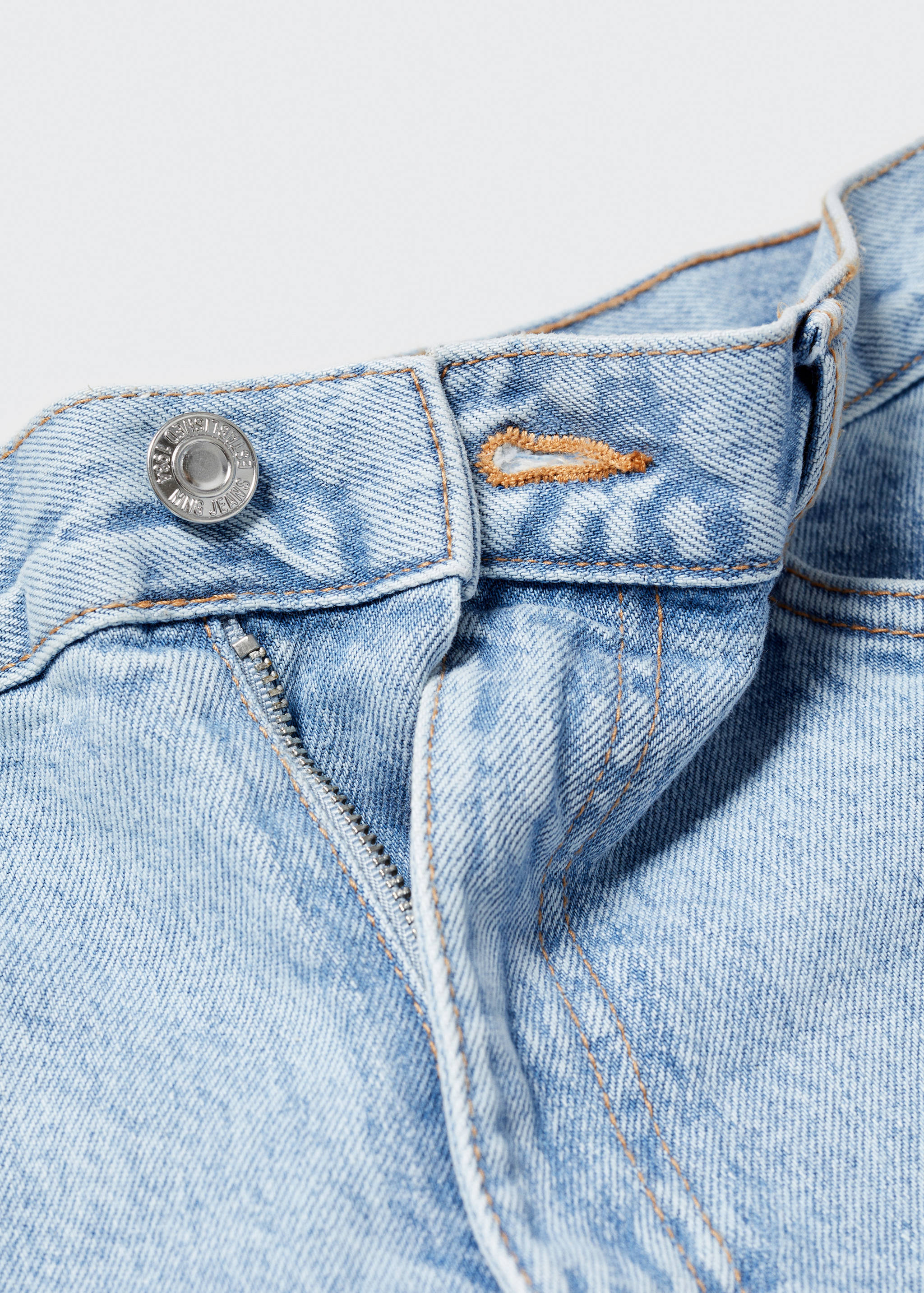 High-rise denim shorts - Details of the article 8