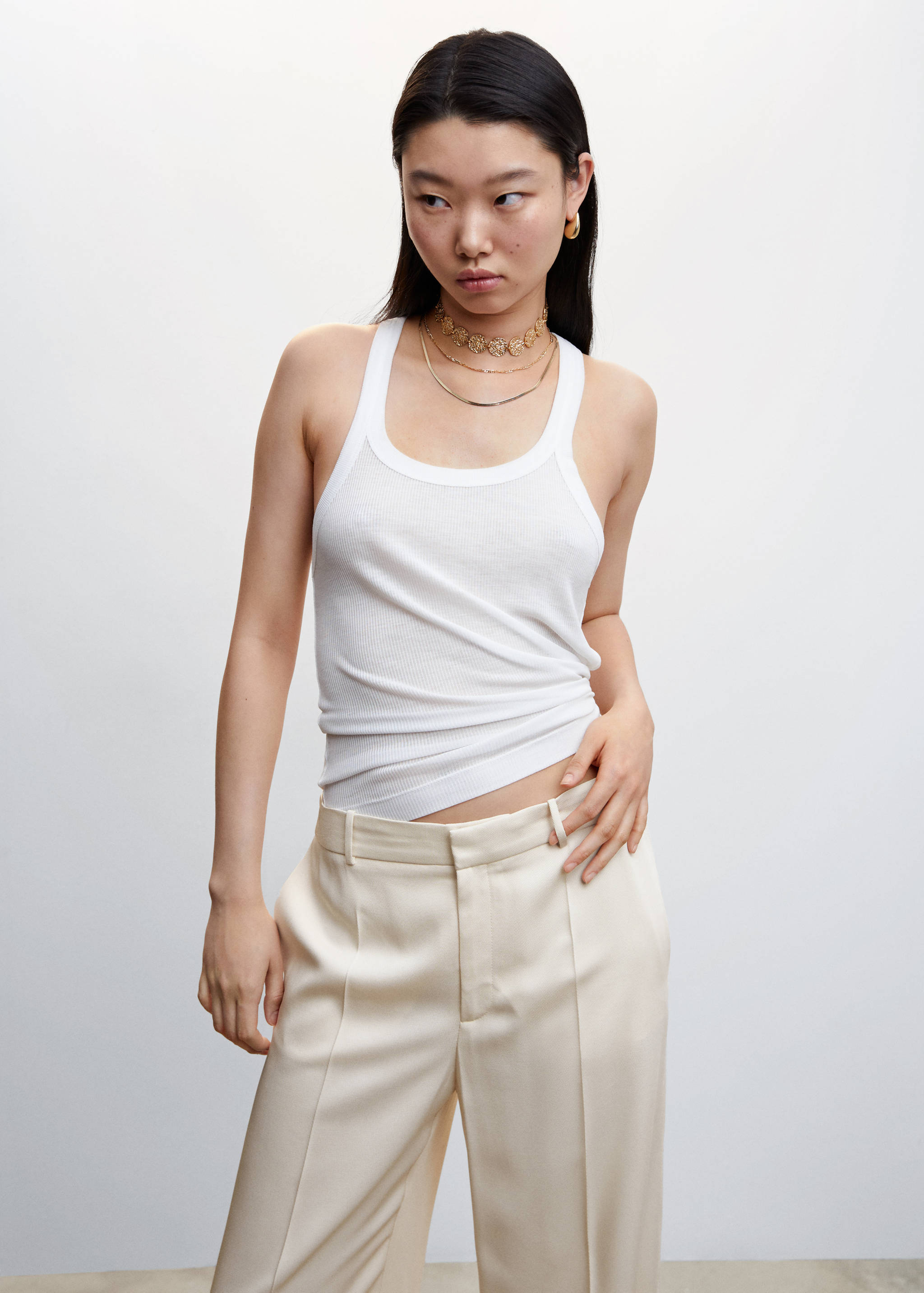 Wideleg pleated trousers - Details of the article 6