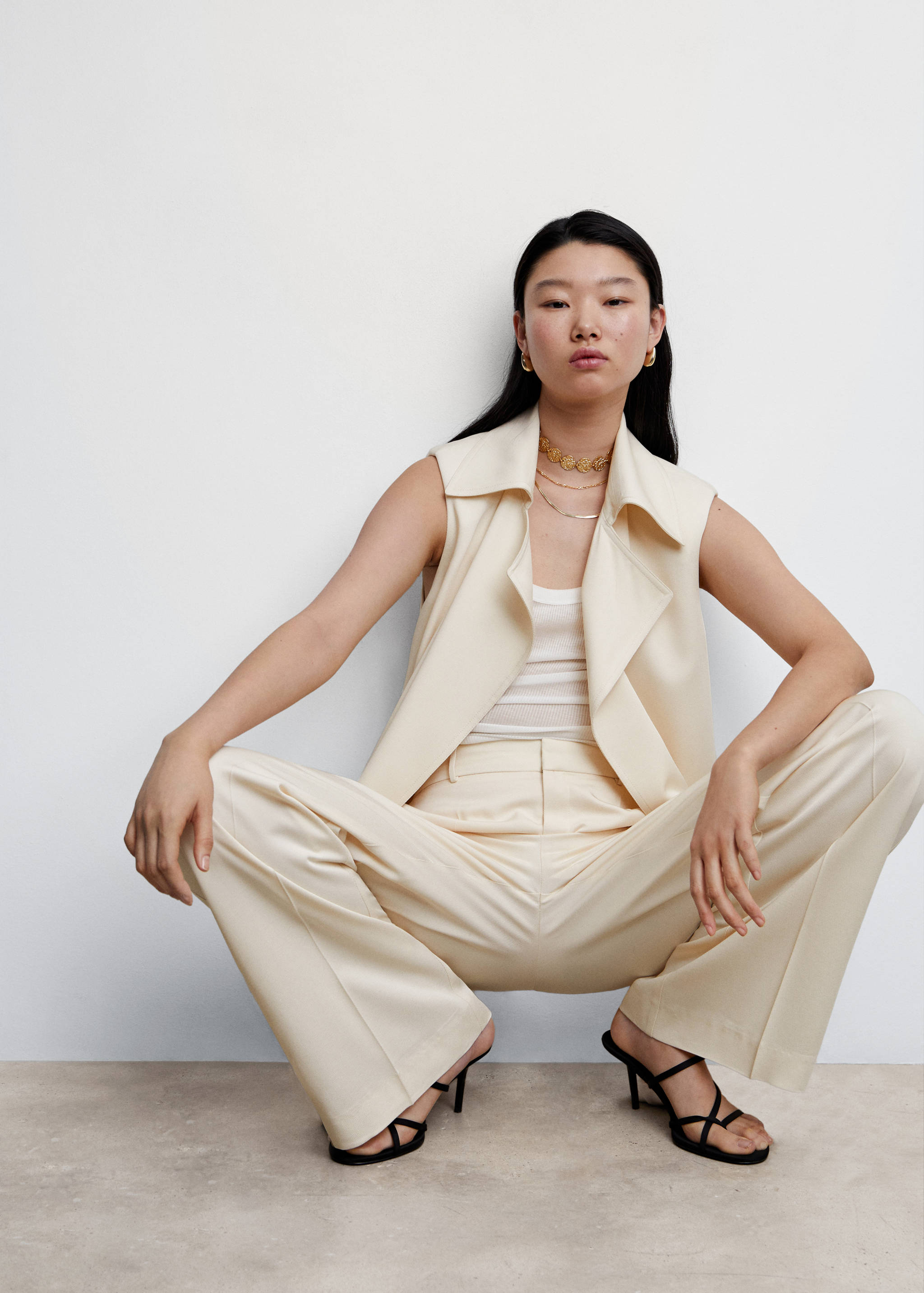 Wideleg pleated trousers - Details of the article 2