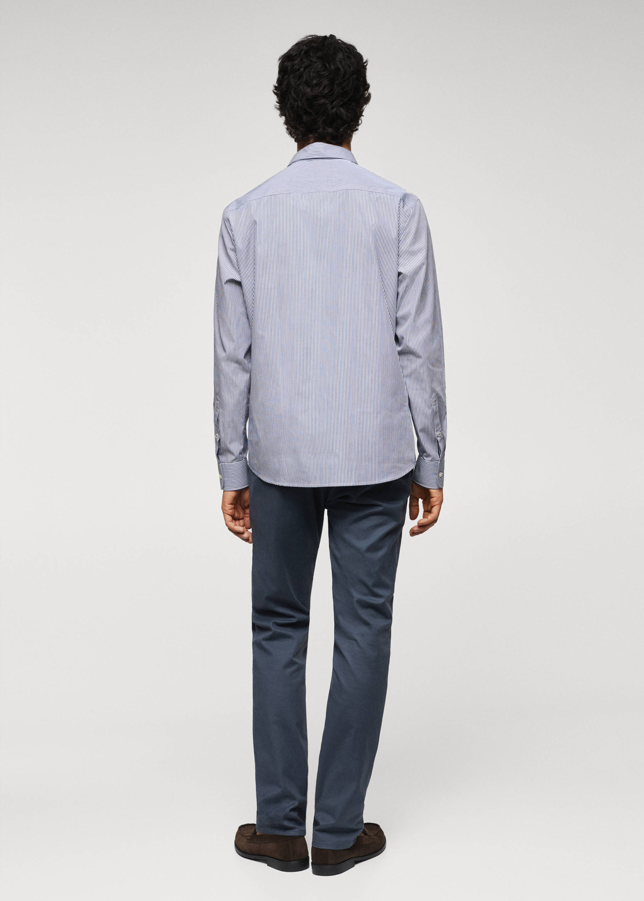 قميص قطن مخطط مجسم - الجهة الخلفية للمنتج