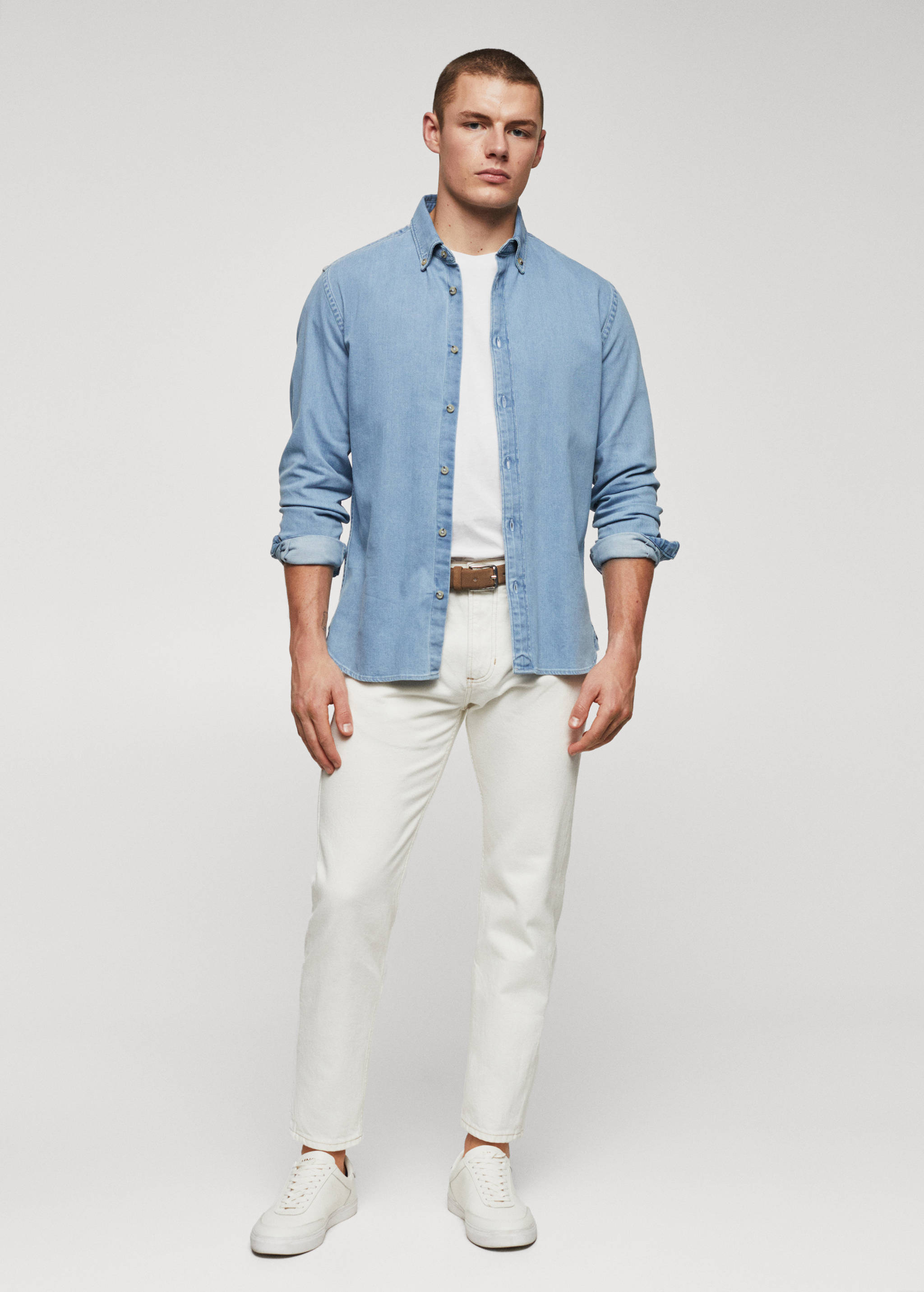 Slim-fit denim shirt - General plane