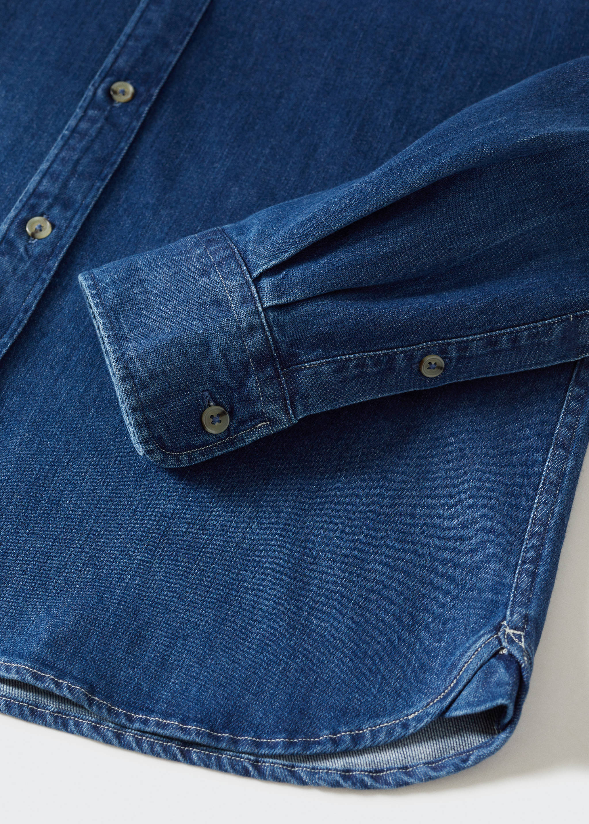 Slim-fit denim shirt - Details of the article 8