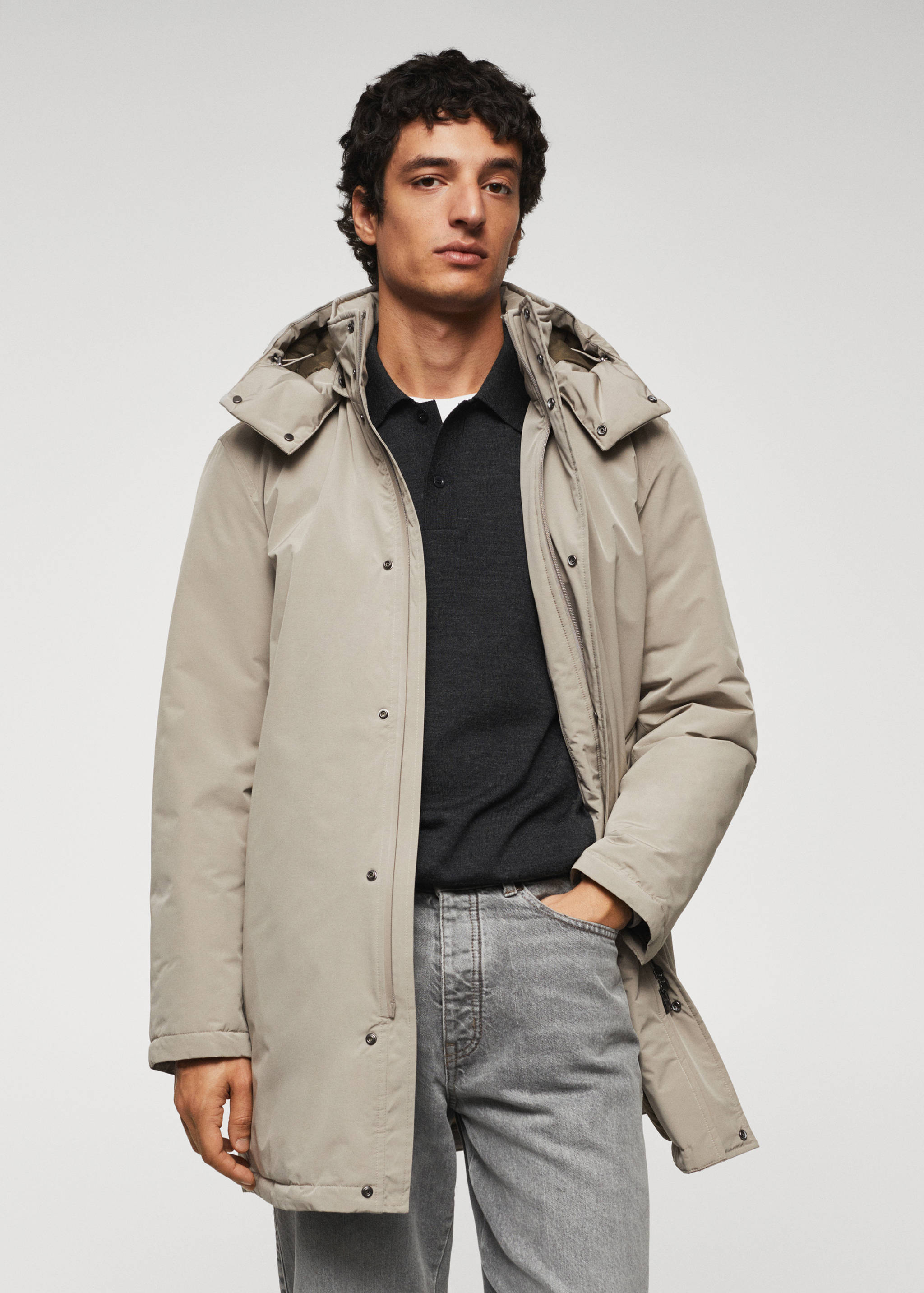 Quilted hooded parka - Medium plane