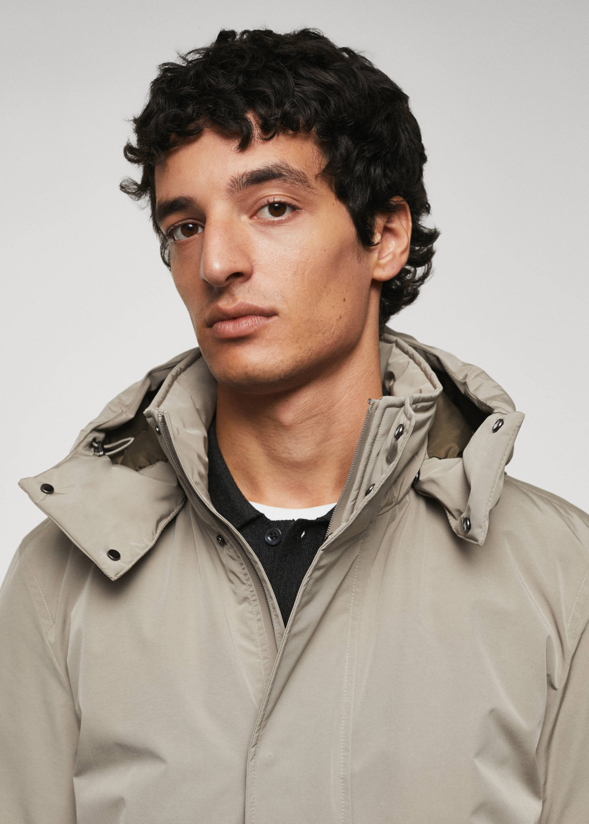 Quilted hooded parka - Details of the article 1